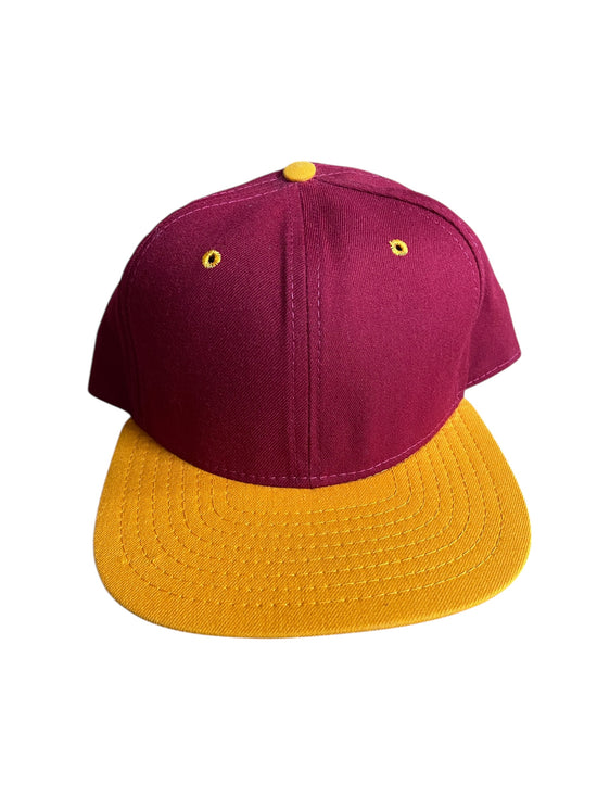 VTG New Era Maroon/Yellow Snapback Hat