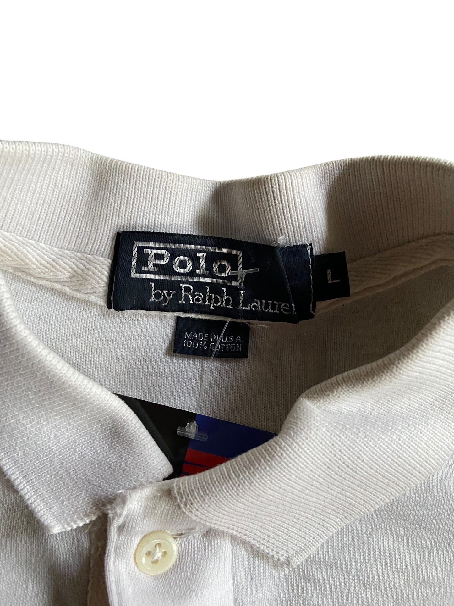VTG Polo Ralph Lauren US-Polo Striped Polo Shirt Sz L