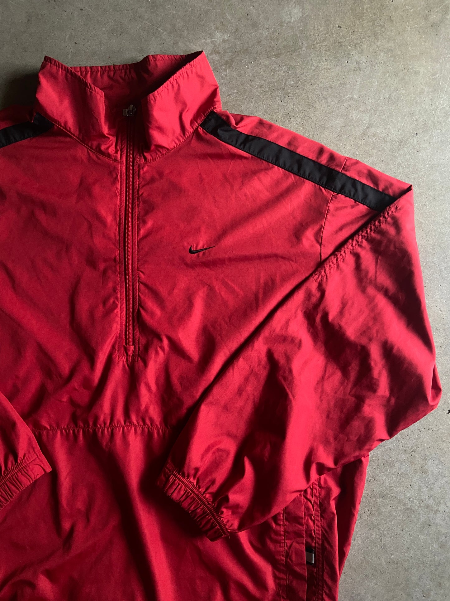 VTG Nike Reverse Bred Half Zip Windbreaker Sz XL
