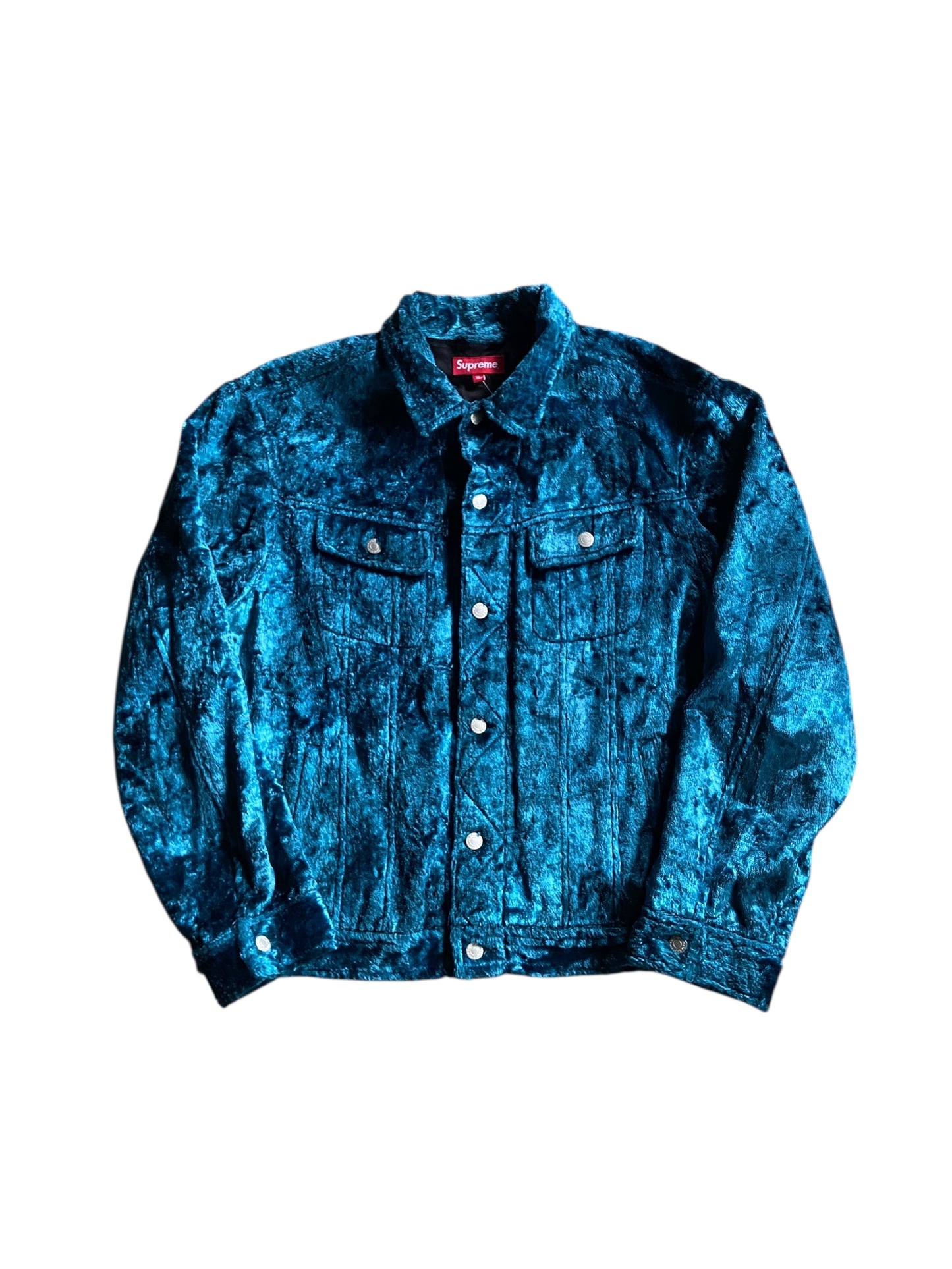 Supreme SS19 "Fuzzy Pile" Blue Jacket Sz XL