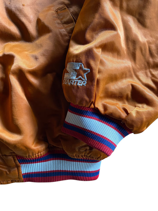 VTG Atlanta Braves Orange Starter Jacket Sz 2XL