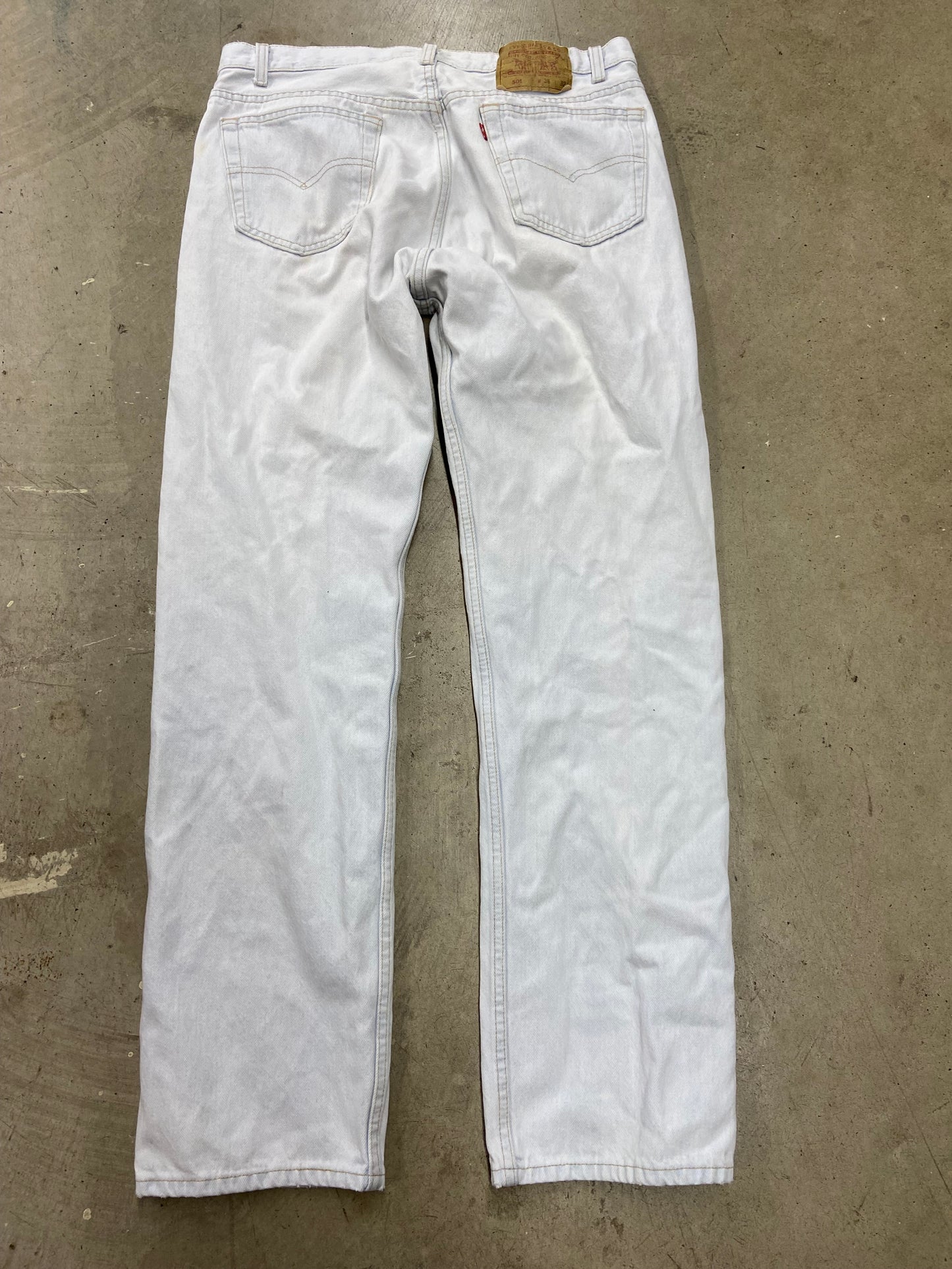 VTG Levi’s 501 White Wash Jeans Sz 36x32