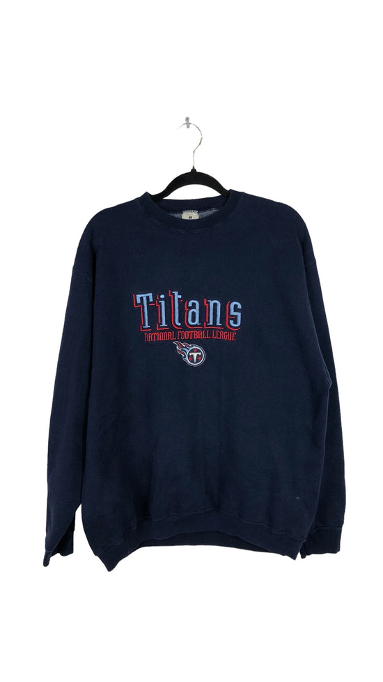 VTG Tennessee Titans Two-Tone Embroidered Sweatshirt Sz XL