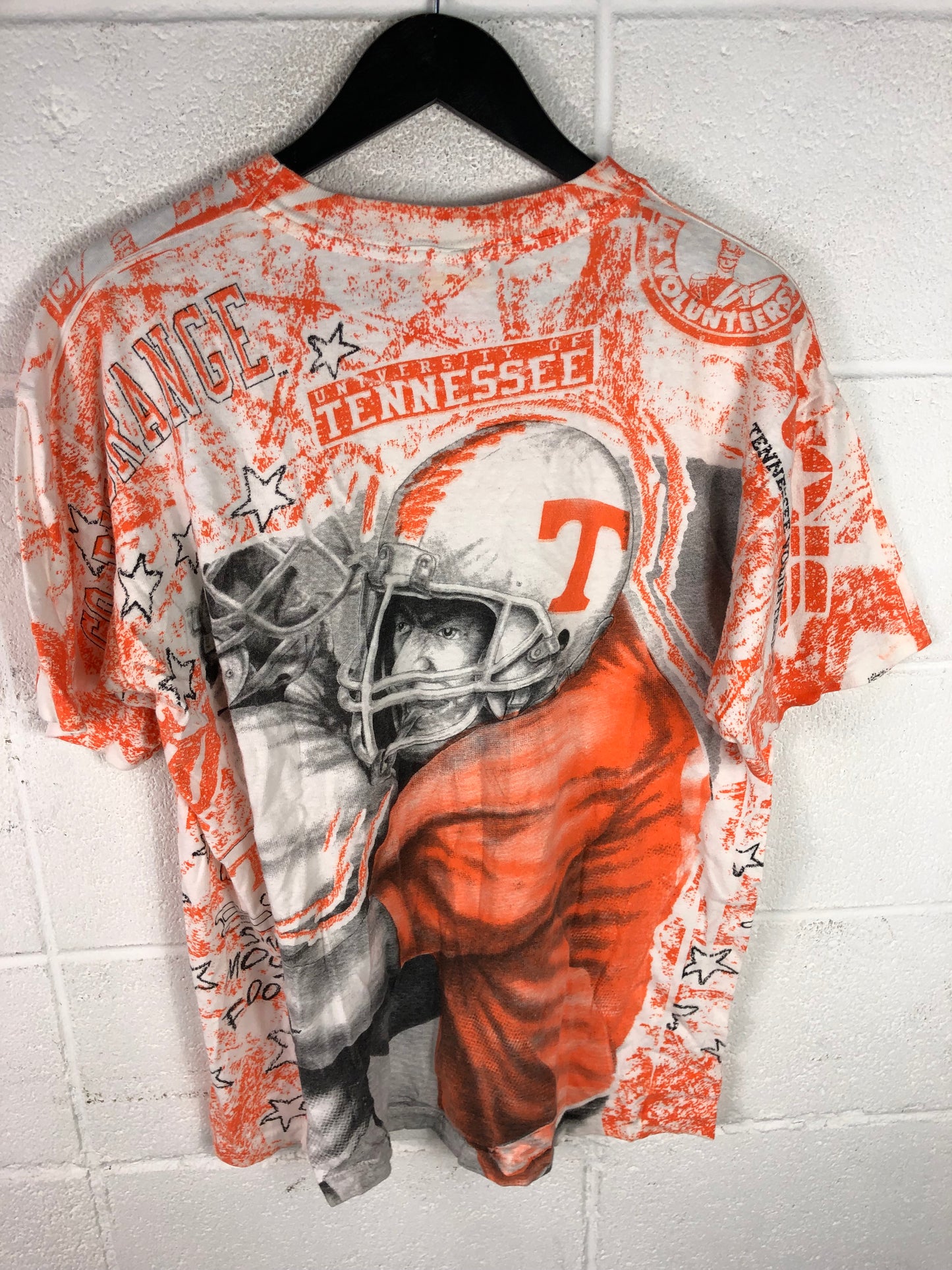 VTG Tennessee Vols All Over Print Tee Sz Boxy XL