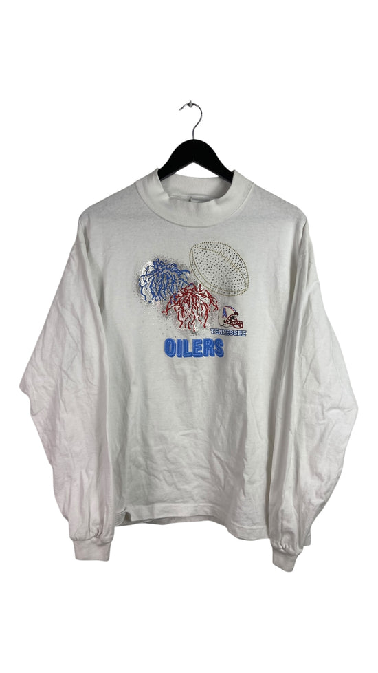 VTG Tennessee Oilers Bedazzled Shirt Sz L