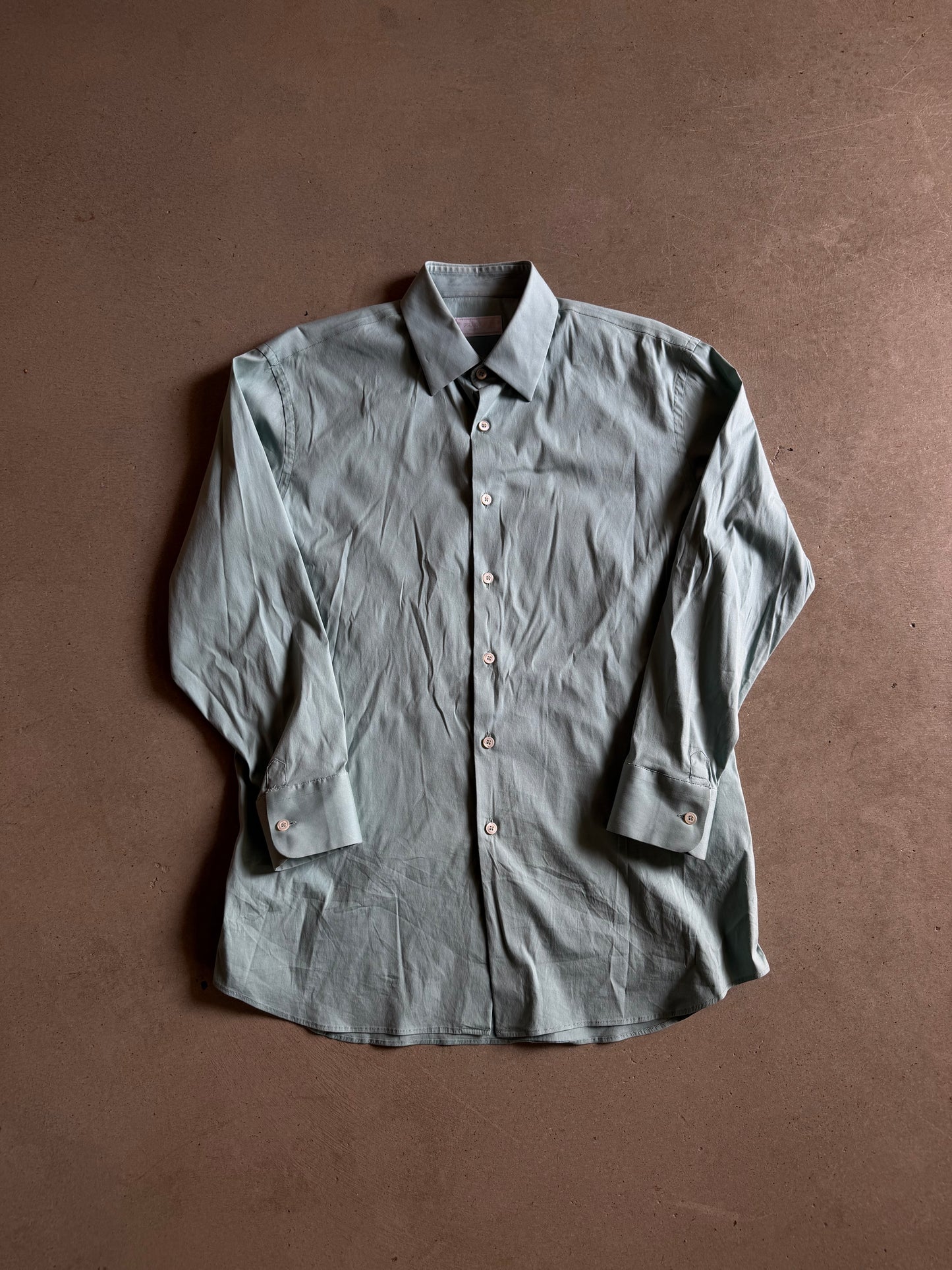Prada Milano Green Button Up Shirt Sz XL