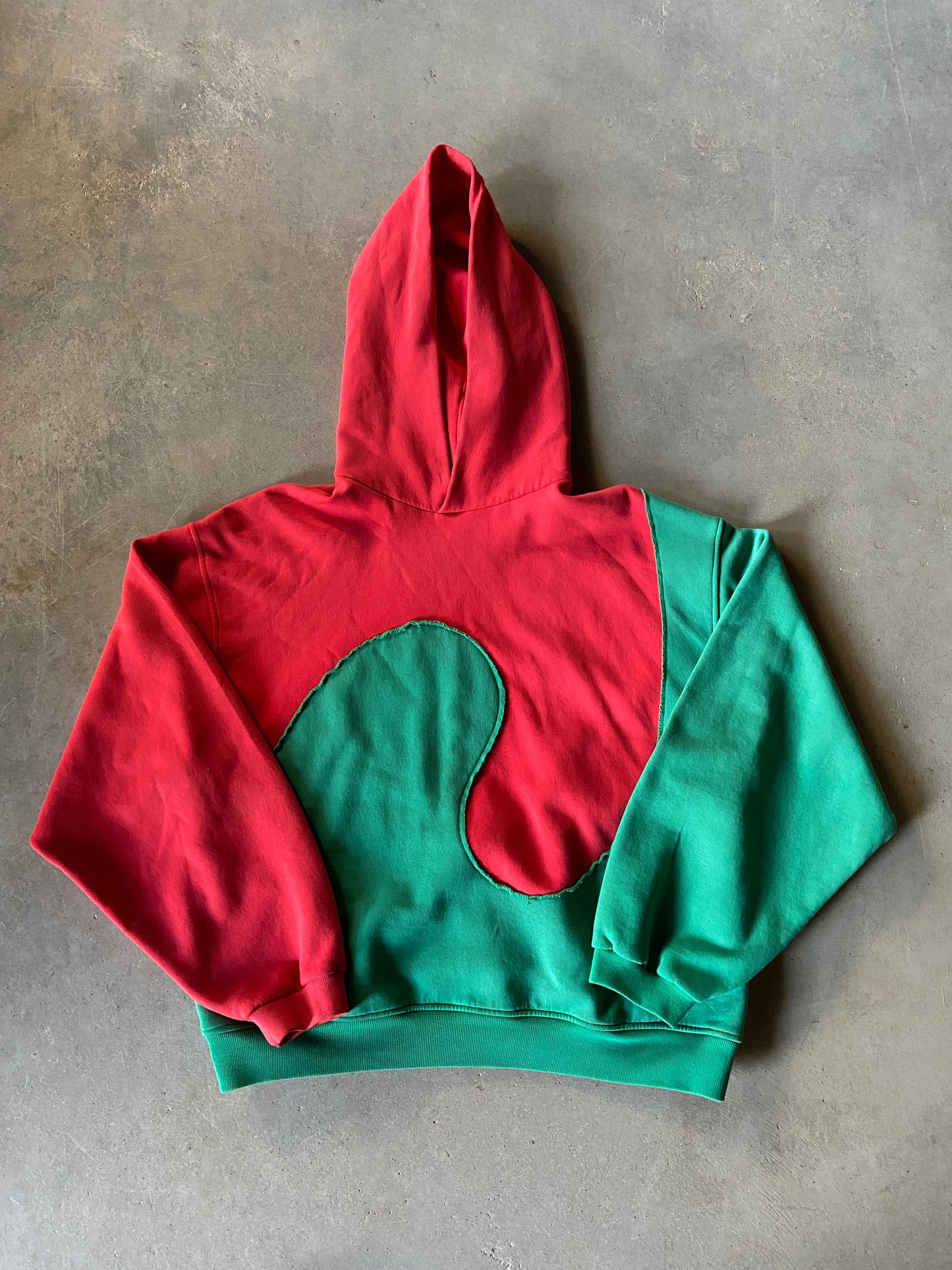 ERL Los Angeles Reworked Hooded Sweatshirt Sz XL