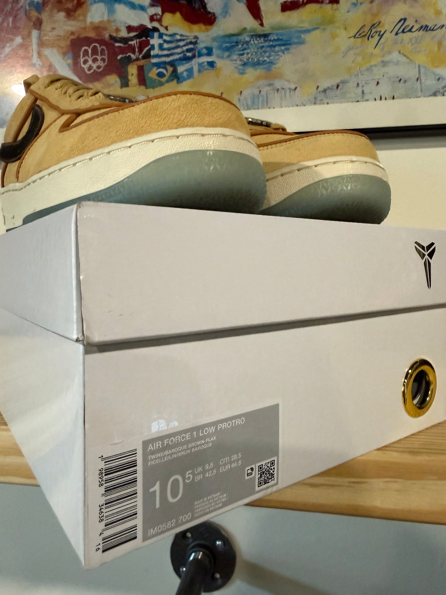 Preowned Nike Air Force 1 Low Protro Kobe Bryant Siempre Hermanos Sz 10.5M/12W