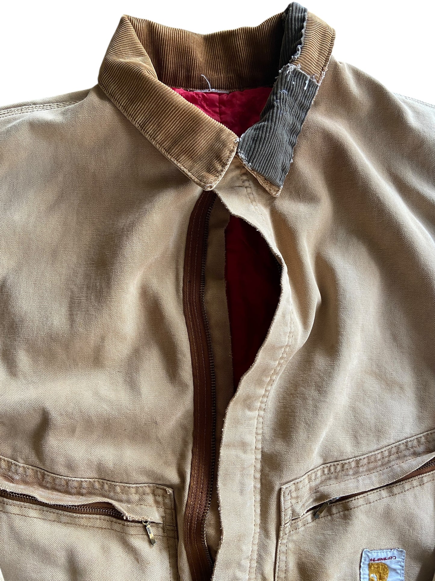 VTG Reworked Carhartt Tan Cropped Jacket Sz M/L