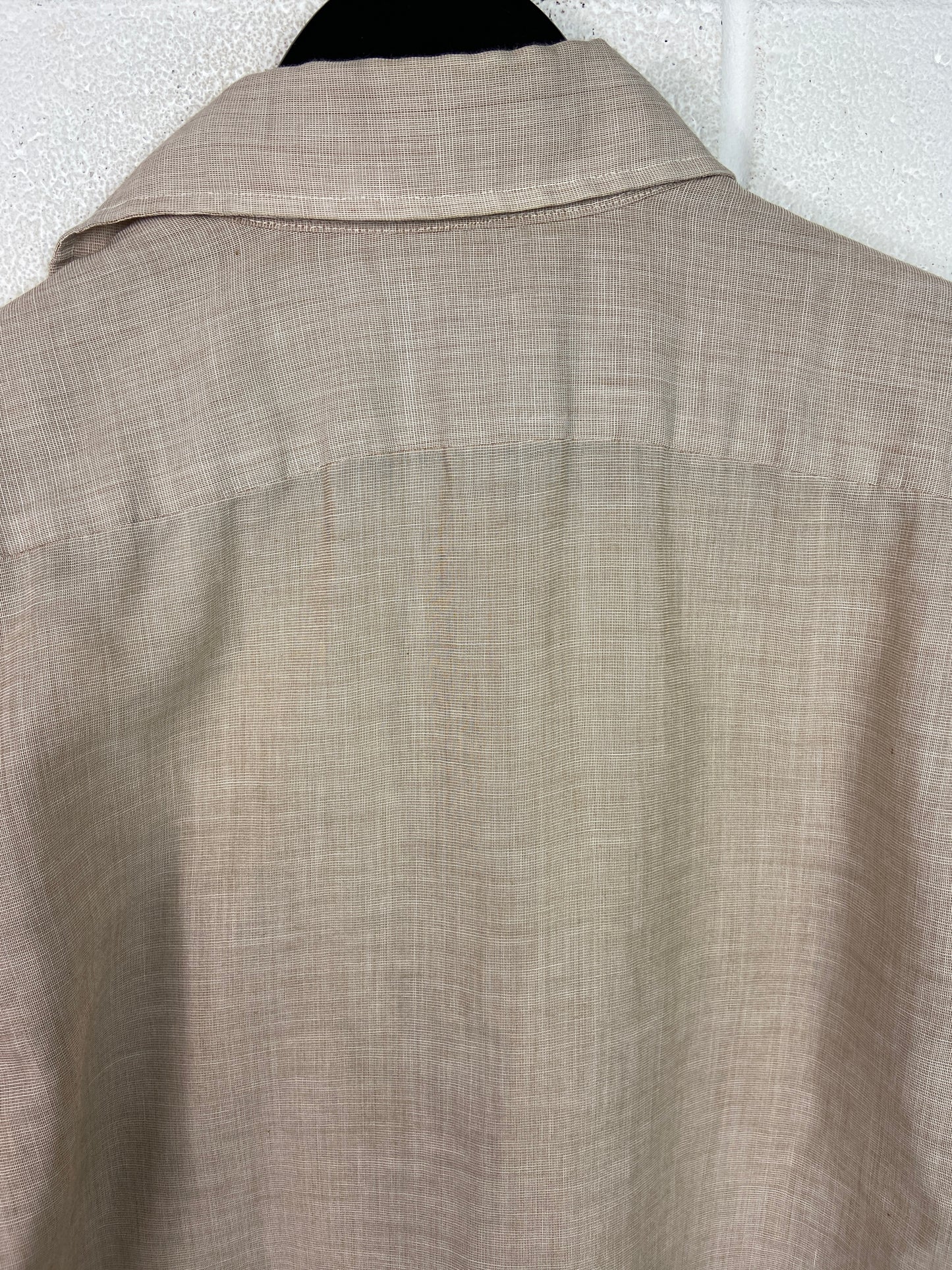 VTG McGregor 80's Light Brown Button Up Shirt Sz M