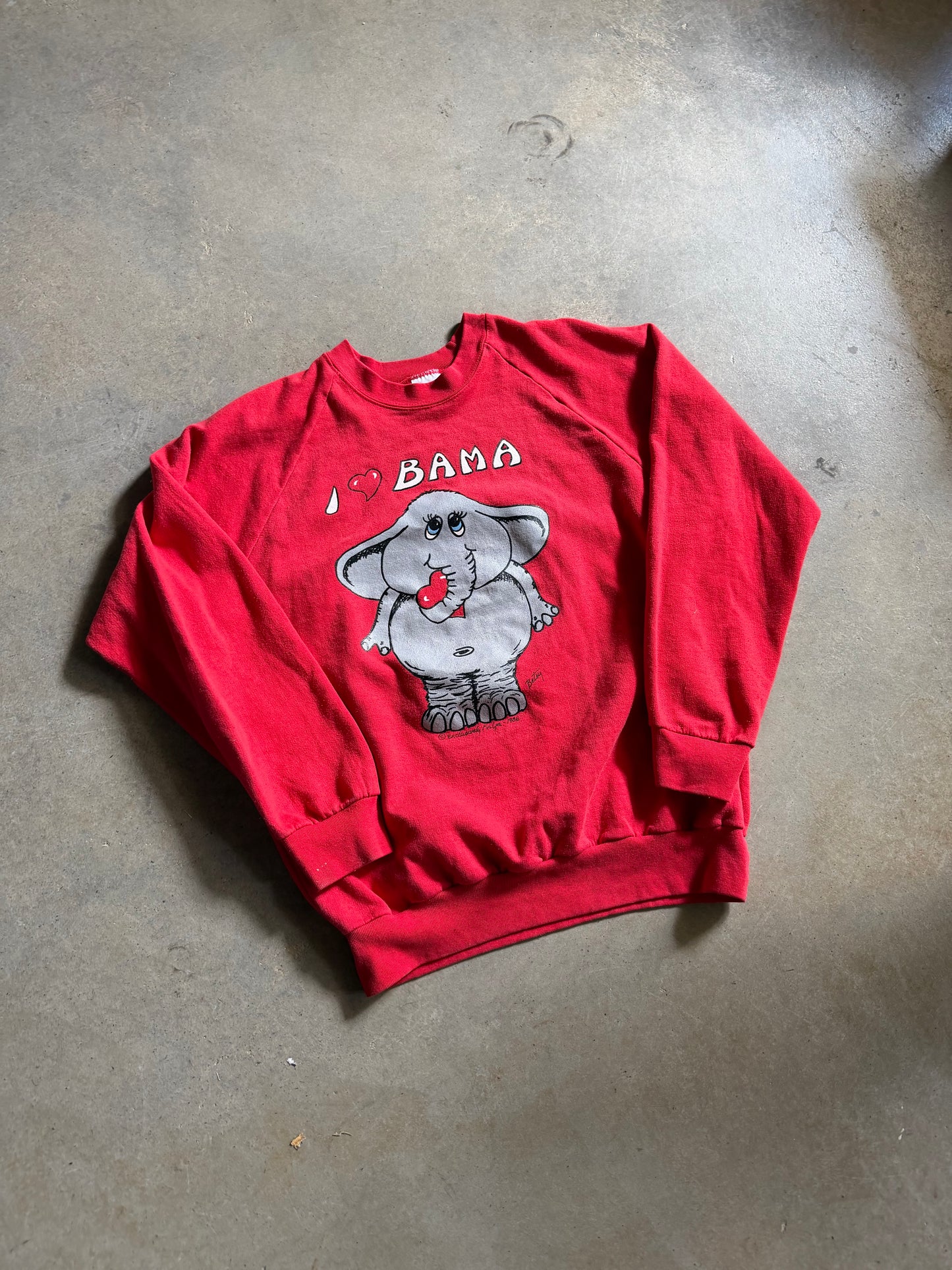 VTG Alabama I Love Bama Sweatshirt Sz M