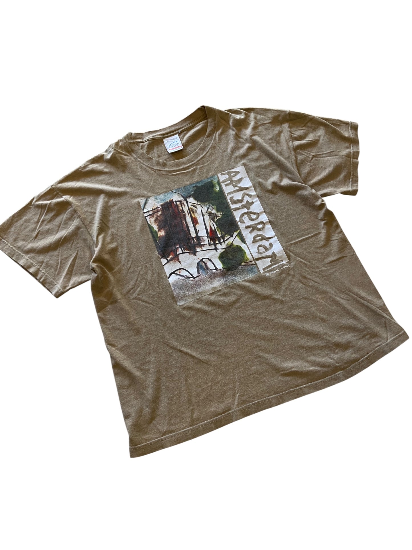 VTG 90s Mark Raven Amsterdam Art Tee Sz XL