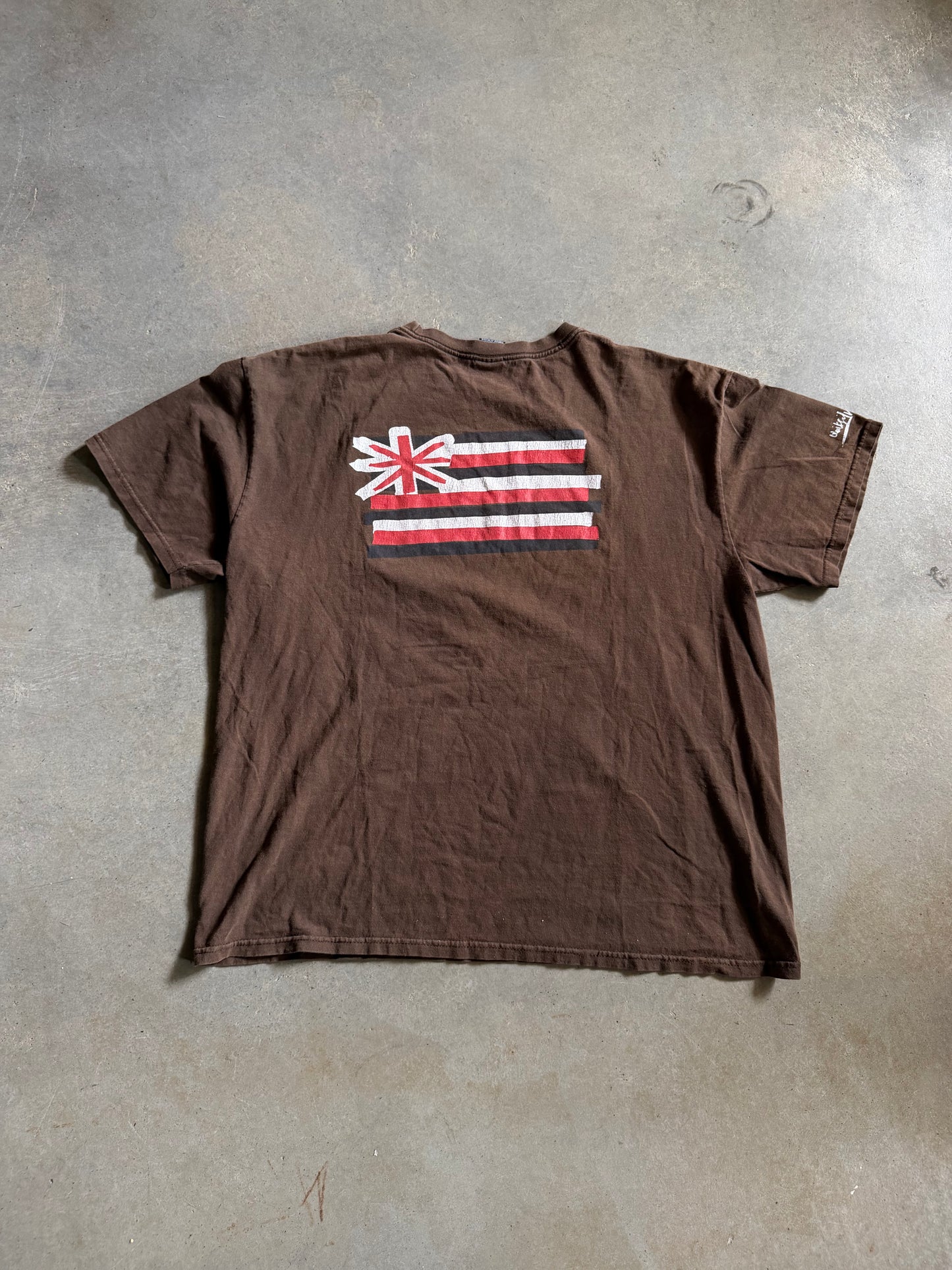Y2K Quiksilver Hawaii Brown Tee Sz XL