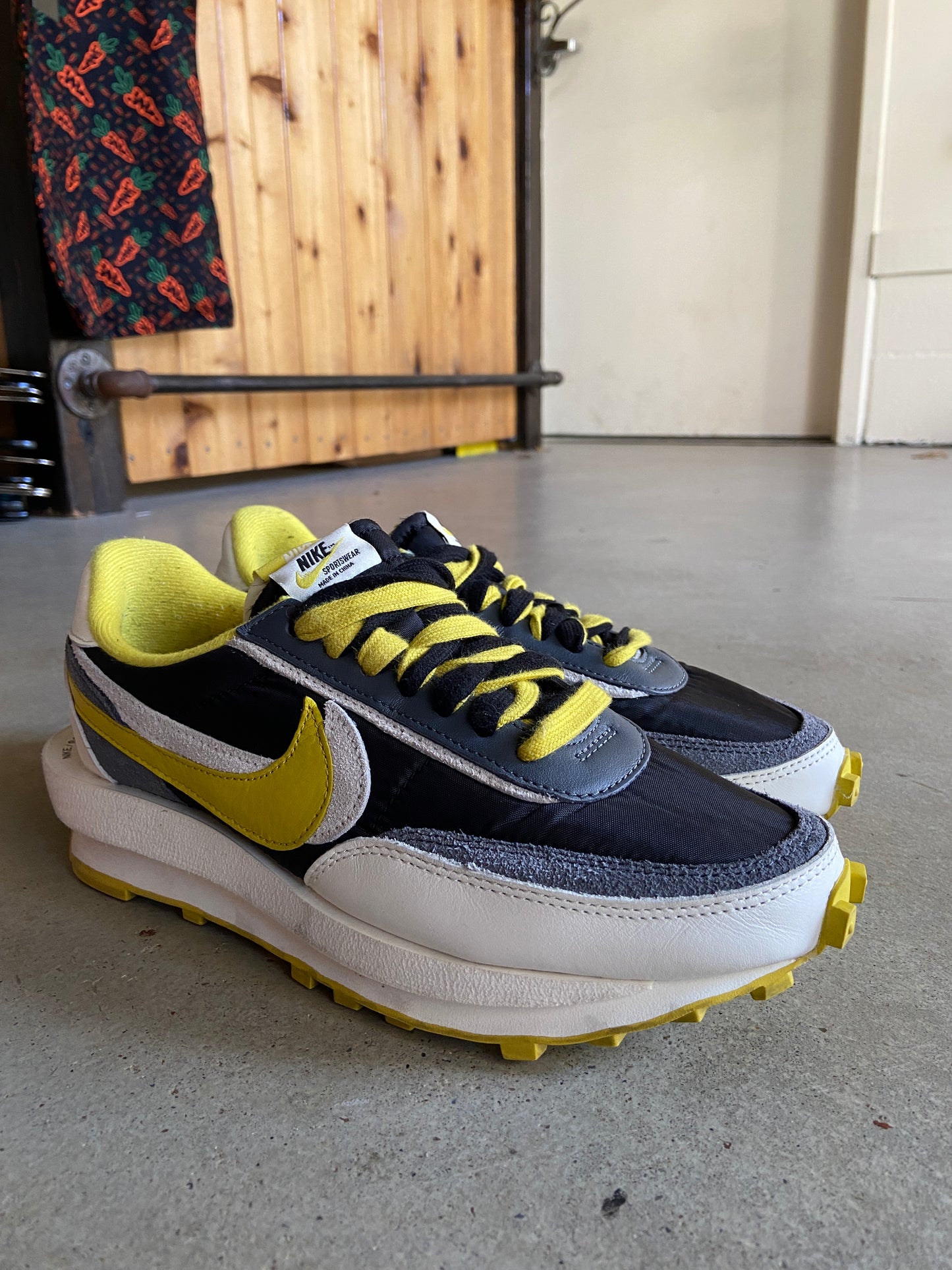 Preowned sacai x Undercover x Nike LDWaffle 'Bright Citron' Sz 7.5W/9M