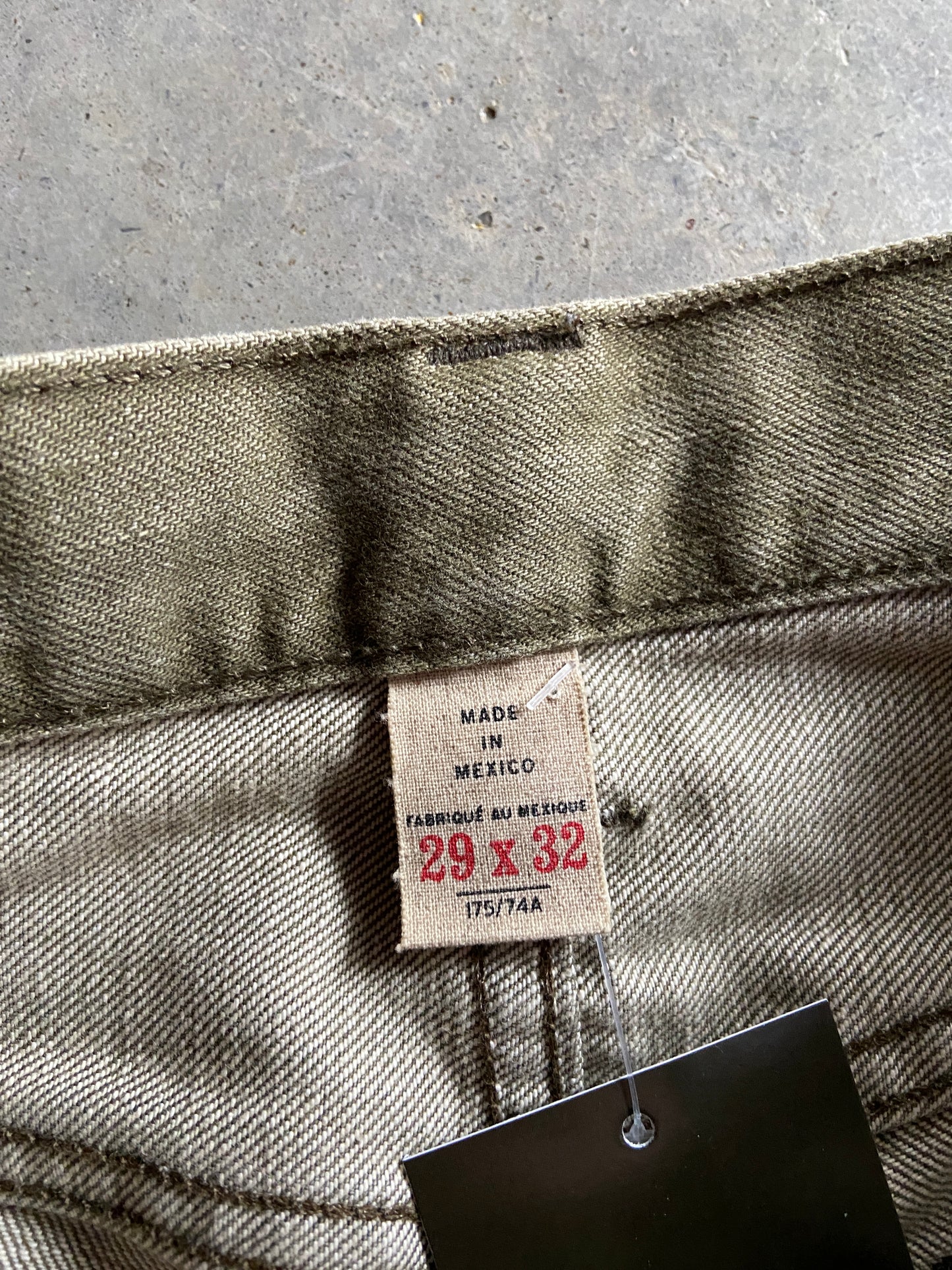 RRL Military Green Denim Jeans Sz 30x32