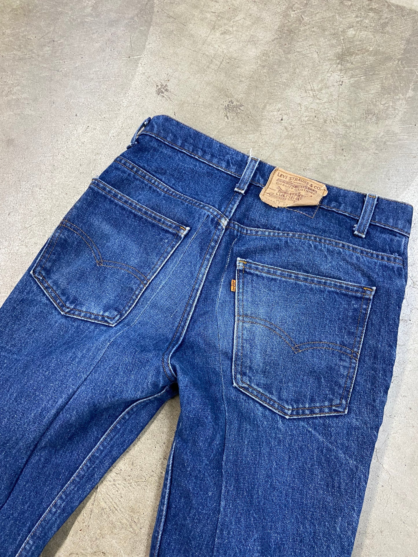 VTG Levis 517 Orange tab Flare Denim Sz 32x32