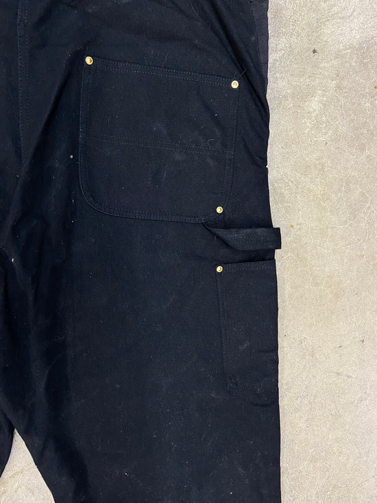 Carhartt Black Utility Cropped Overalls Sz 40x28