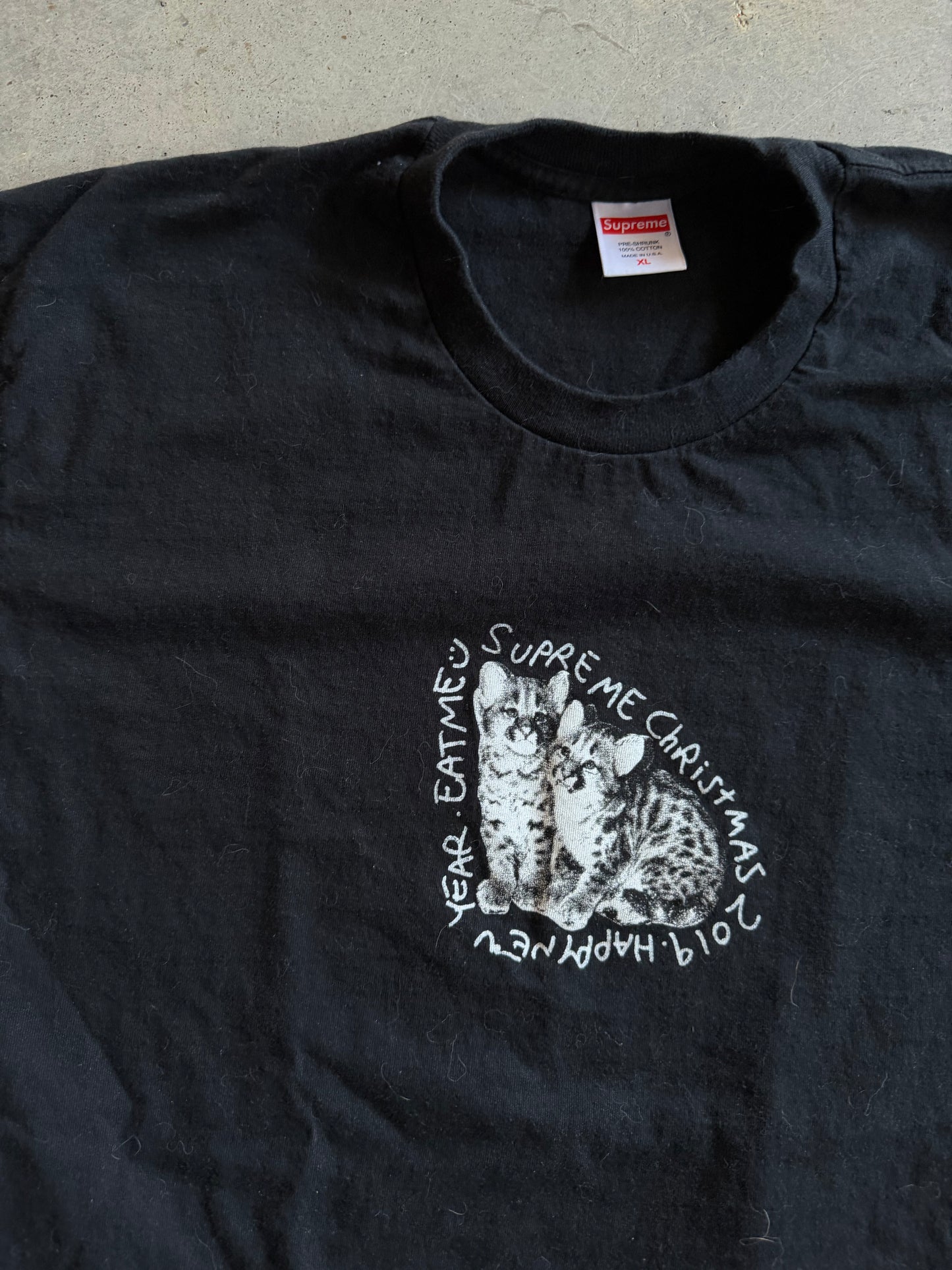 Supreme Christmas 2019 Cat Tee Sz XL