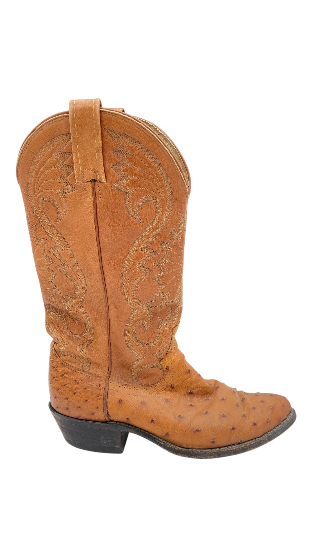 Used Dan Post Ostrich Cowboy Boot Size 9.5D