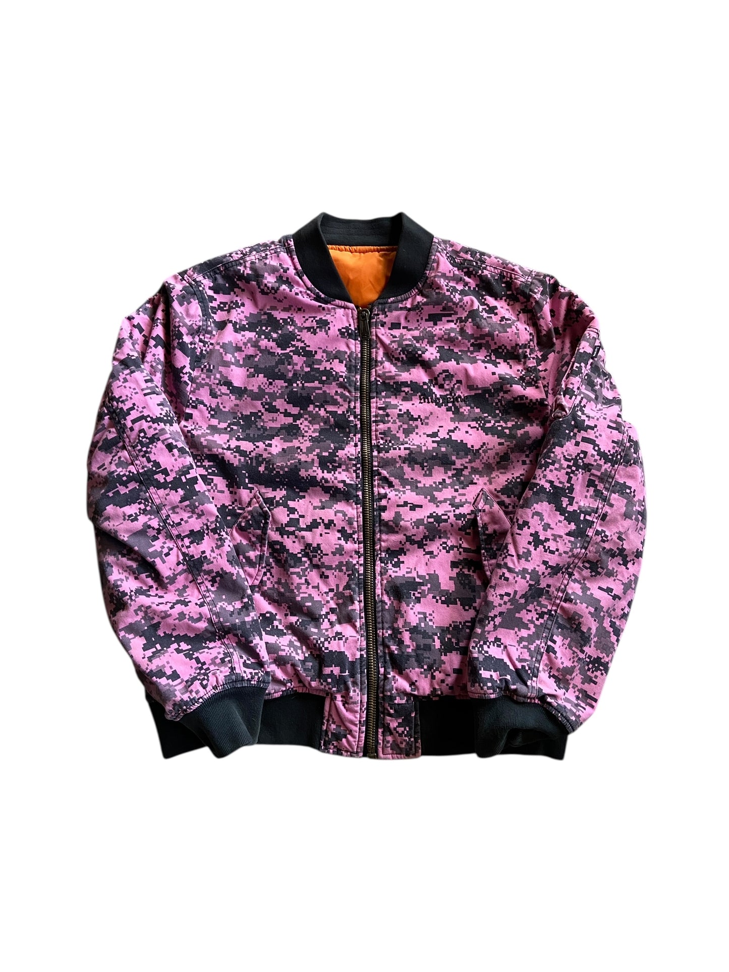 Supreme Pink Digital Camo Reversible Bomber Jacket Sz L