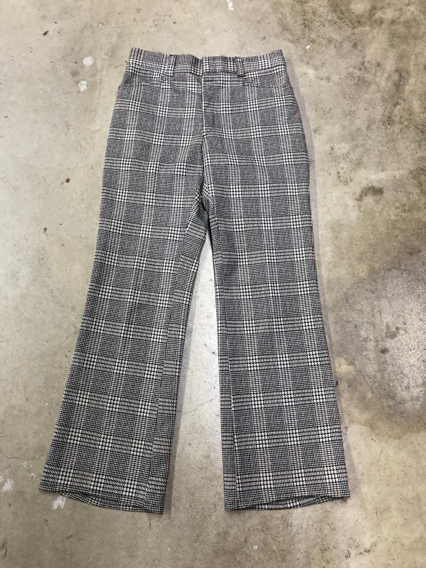 VTG Linen Houndstooth Pants Sz 36x32