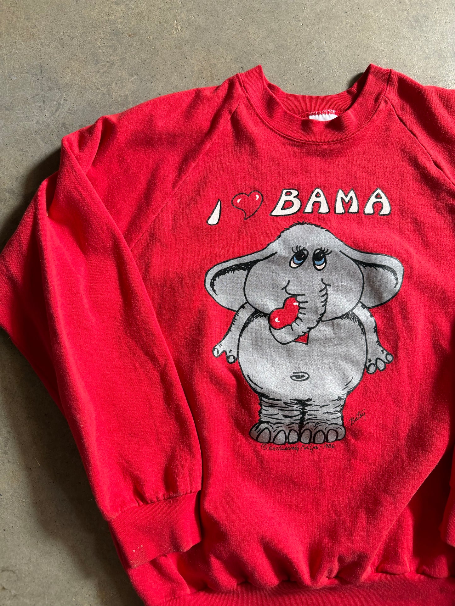 VTG Alabama I Love Bama Sweatshirt Sz M