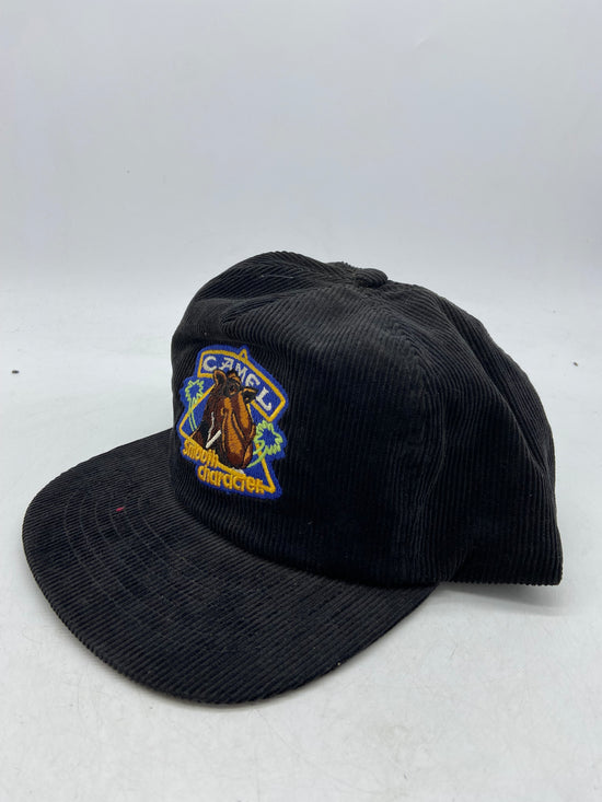 VTG Camel Cigarettes Black Corduroy Hat