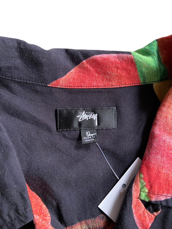 Stussy Peach Button Up Shirt Sz XL