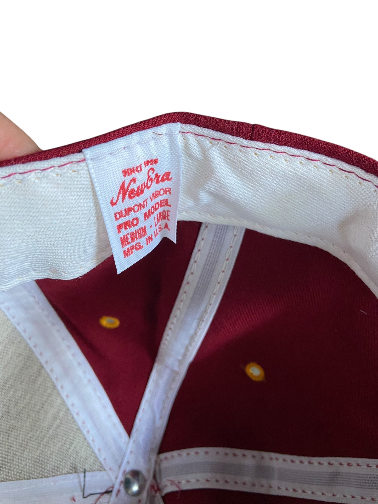 VTG New Era Maroon/Yellow Snapback Hat