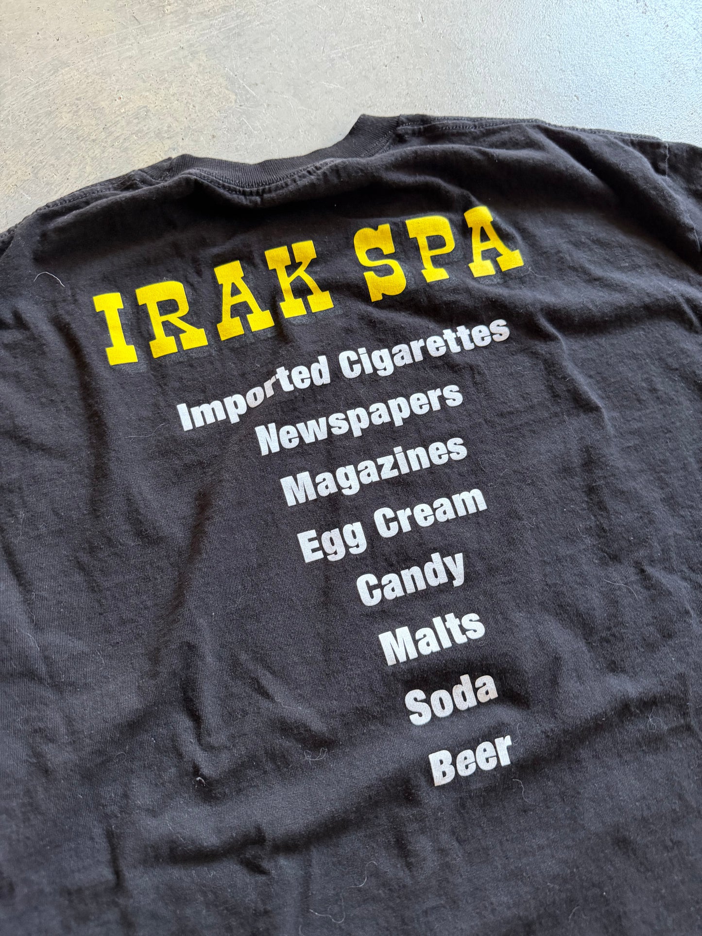 Irak Spa Black Tee Sz XL