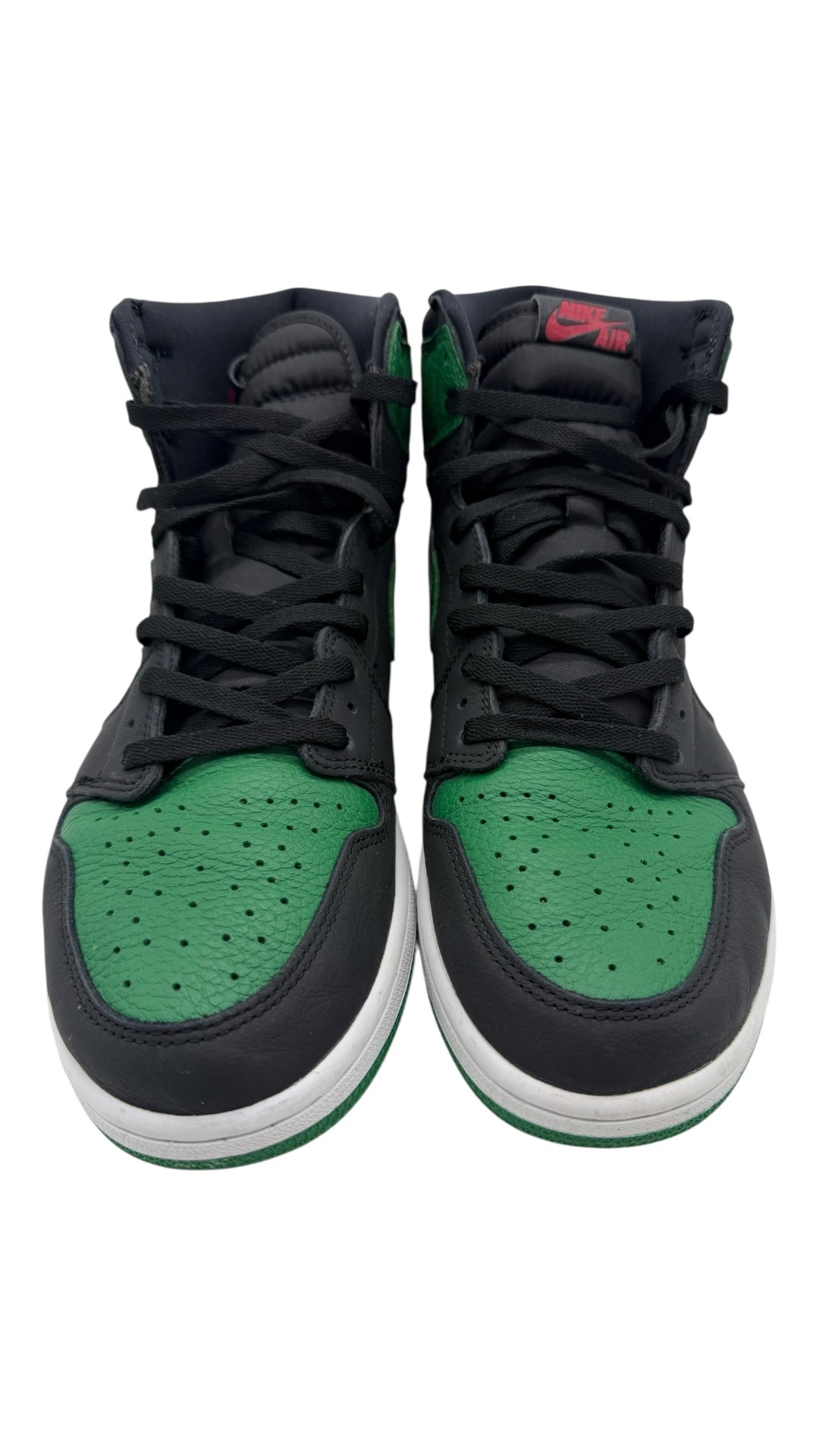 Preowned Jordan 1 Retro High Pine Green Black Sz 12M/13.5W 555088-030