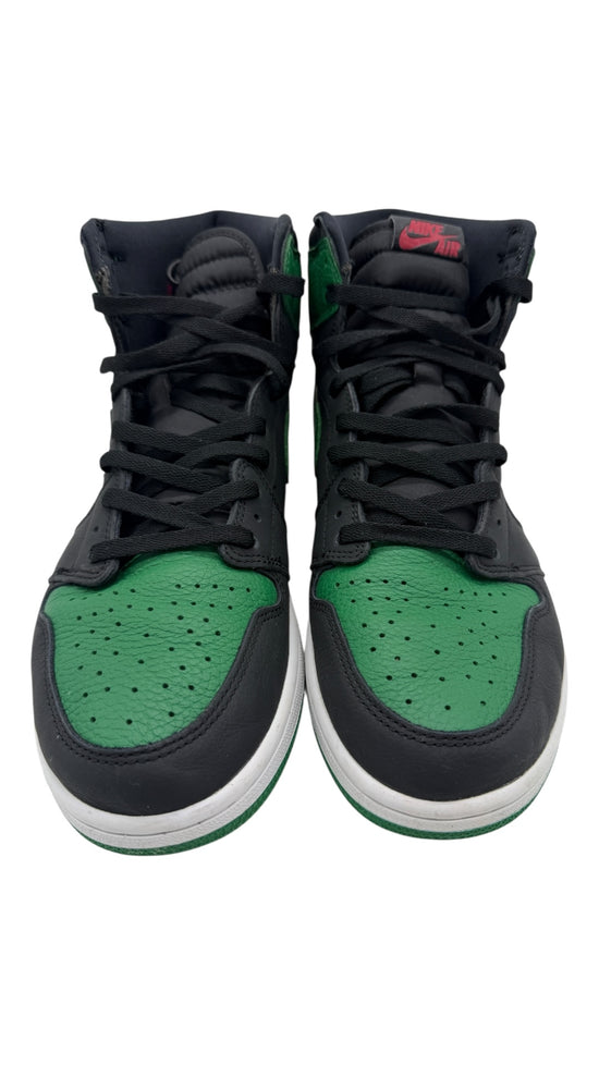 Preowned Jordan 1 Retro High Pine Green Black Sz 12M/13.5W 555088-030
