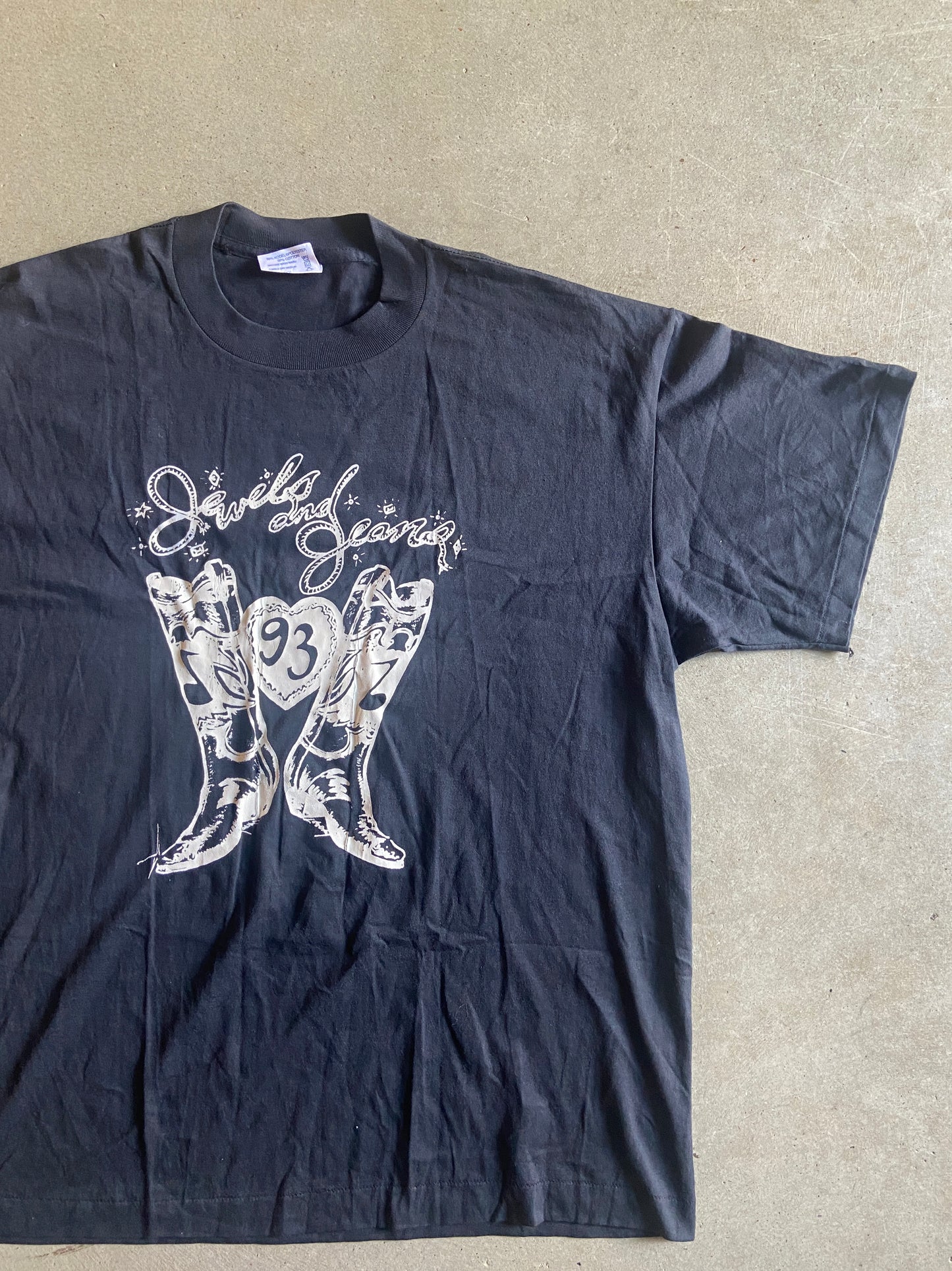 VTG Jewels & Seats 1993 Black Tee Sz XL