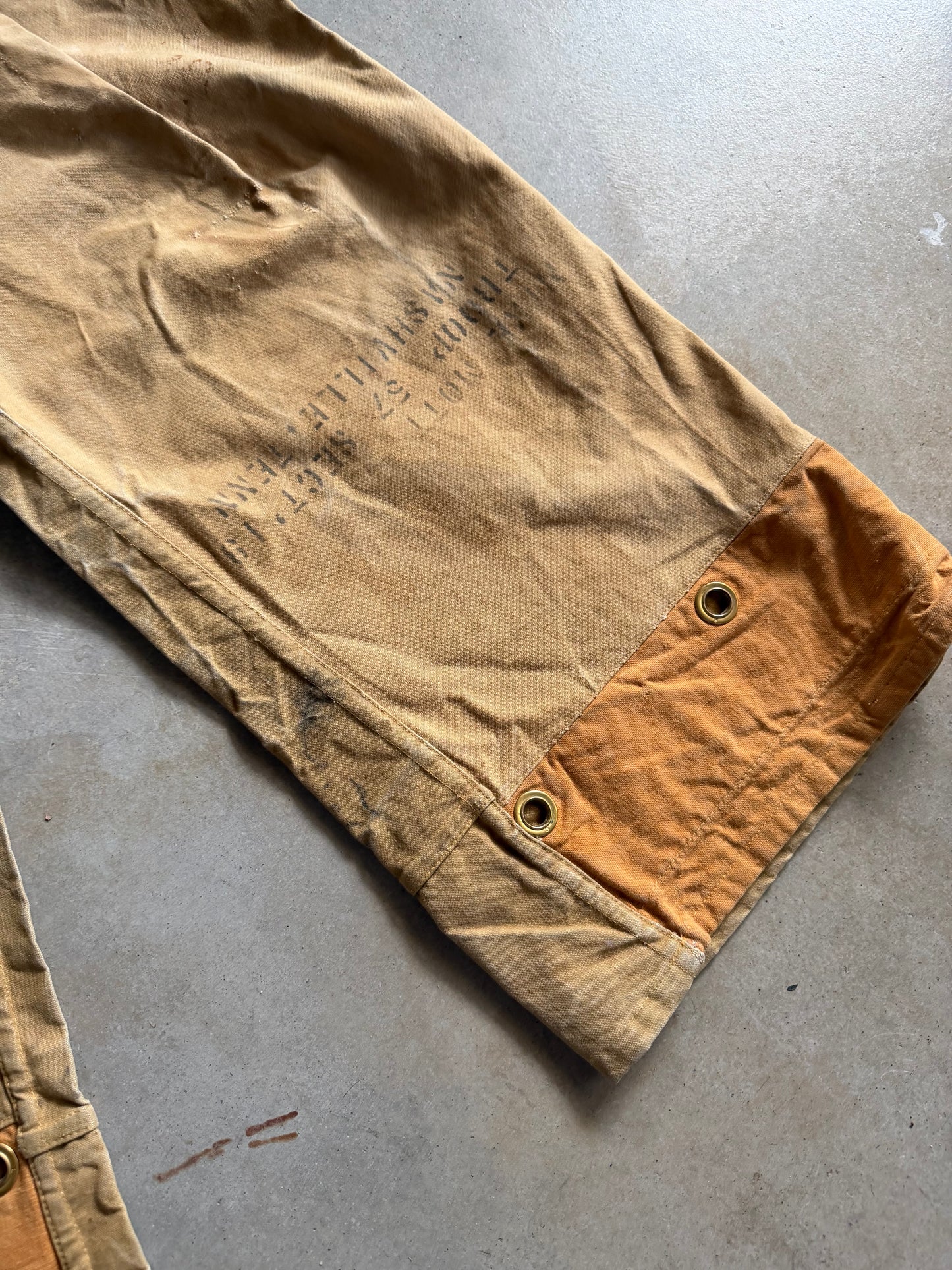 Reworked david turner Pleated Boy Scout Waxed Pant Sz 33x29