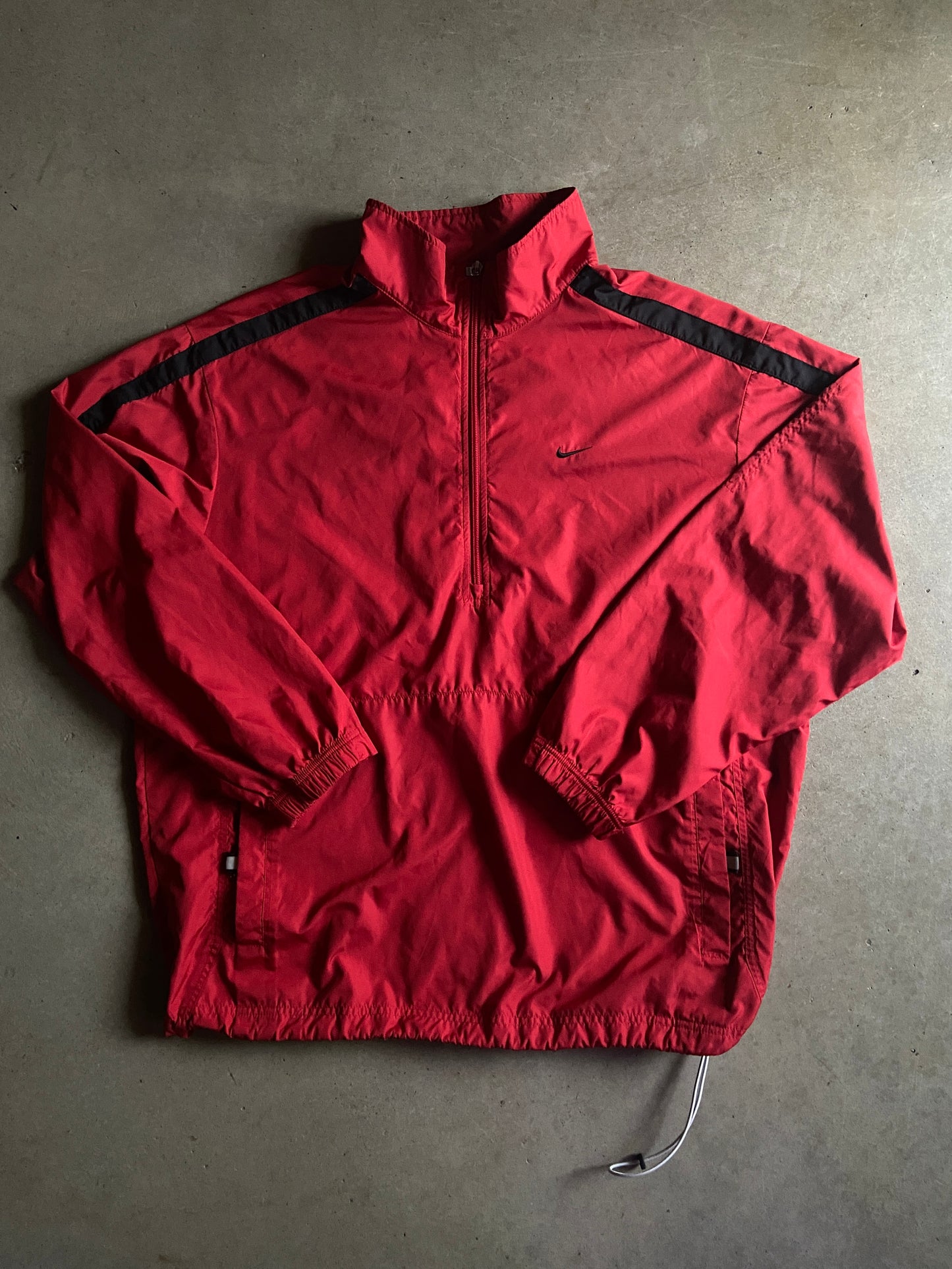 VTG Nike Reverse Bred Half Zip Windbreaker Sz XL