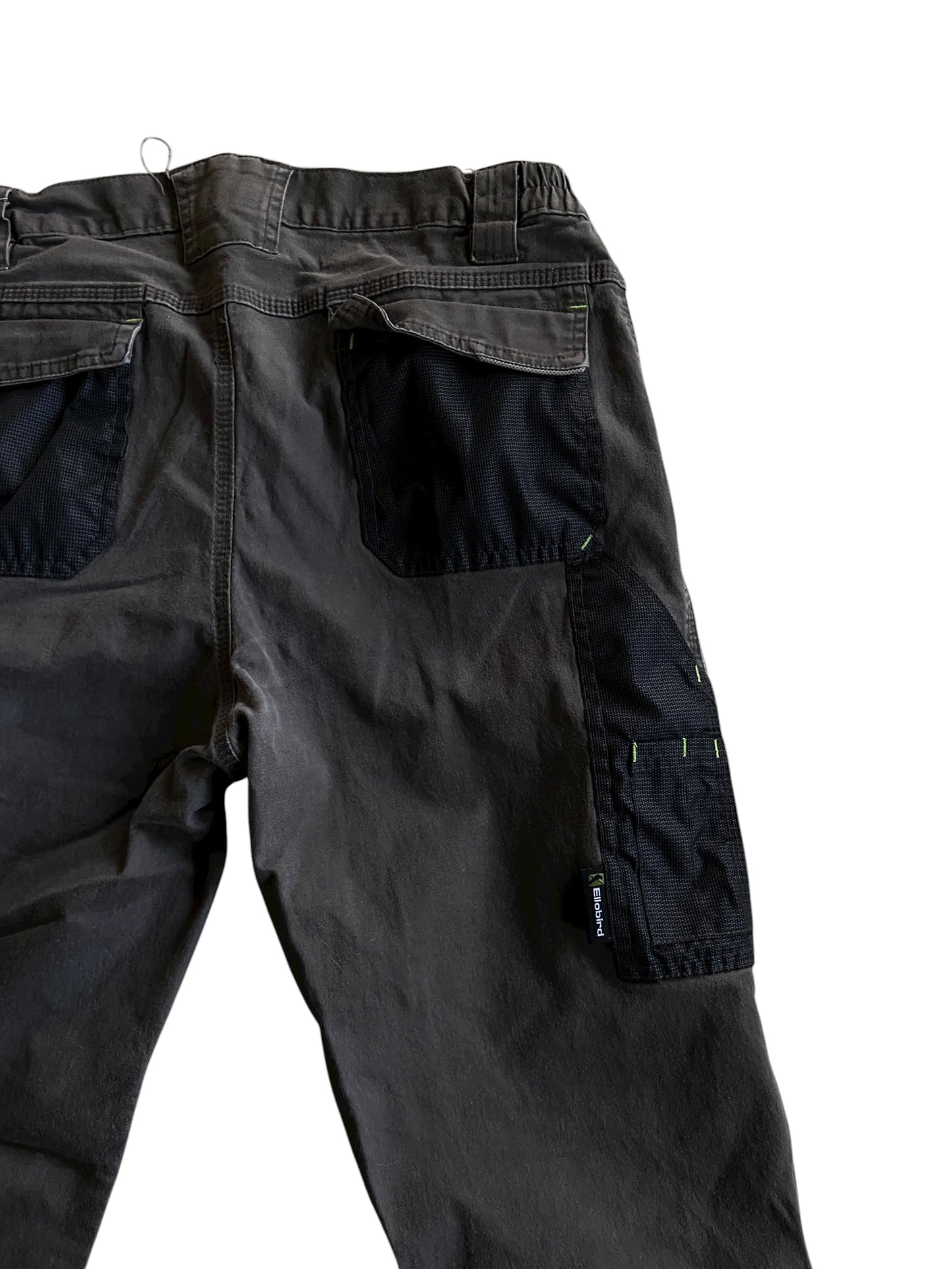 Y2K Ellobird Gray/Green Tech Pants Sz 34x29