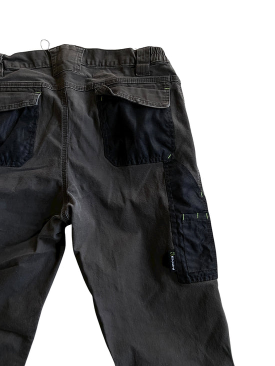 Y2K Ellobird Gray/Green Tech Pants Sz 34x29
