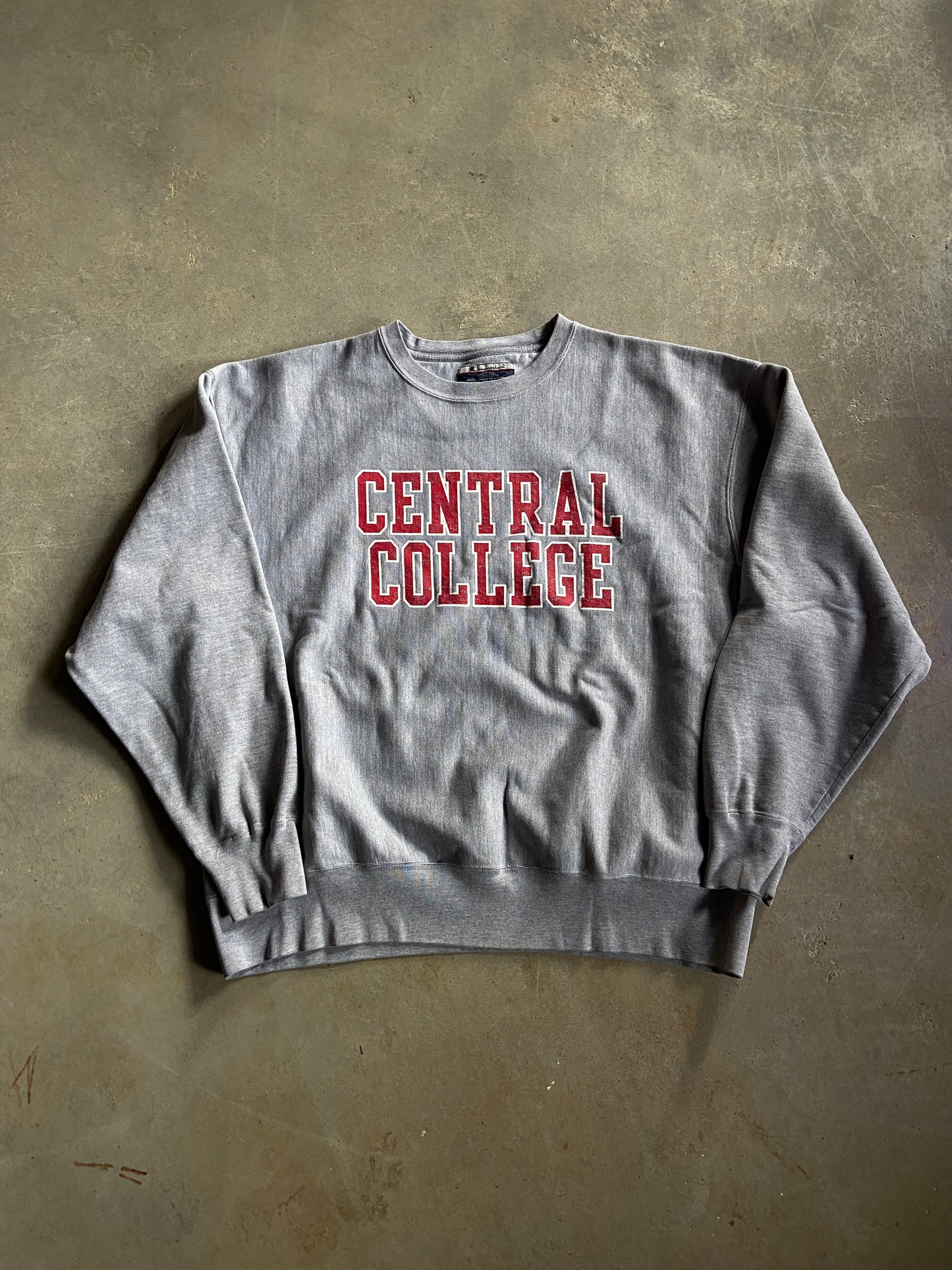 Y2K Champion Central College Reverse Weave Sweater Sz XL