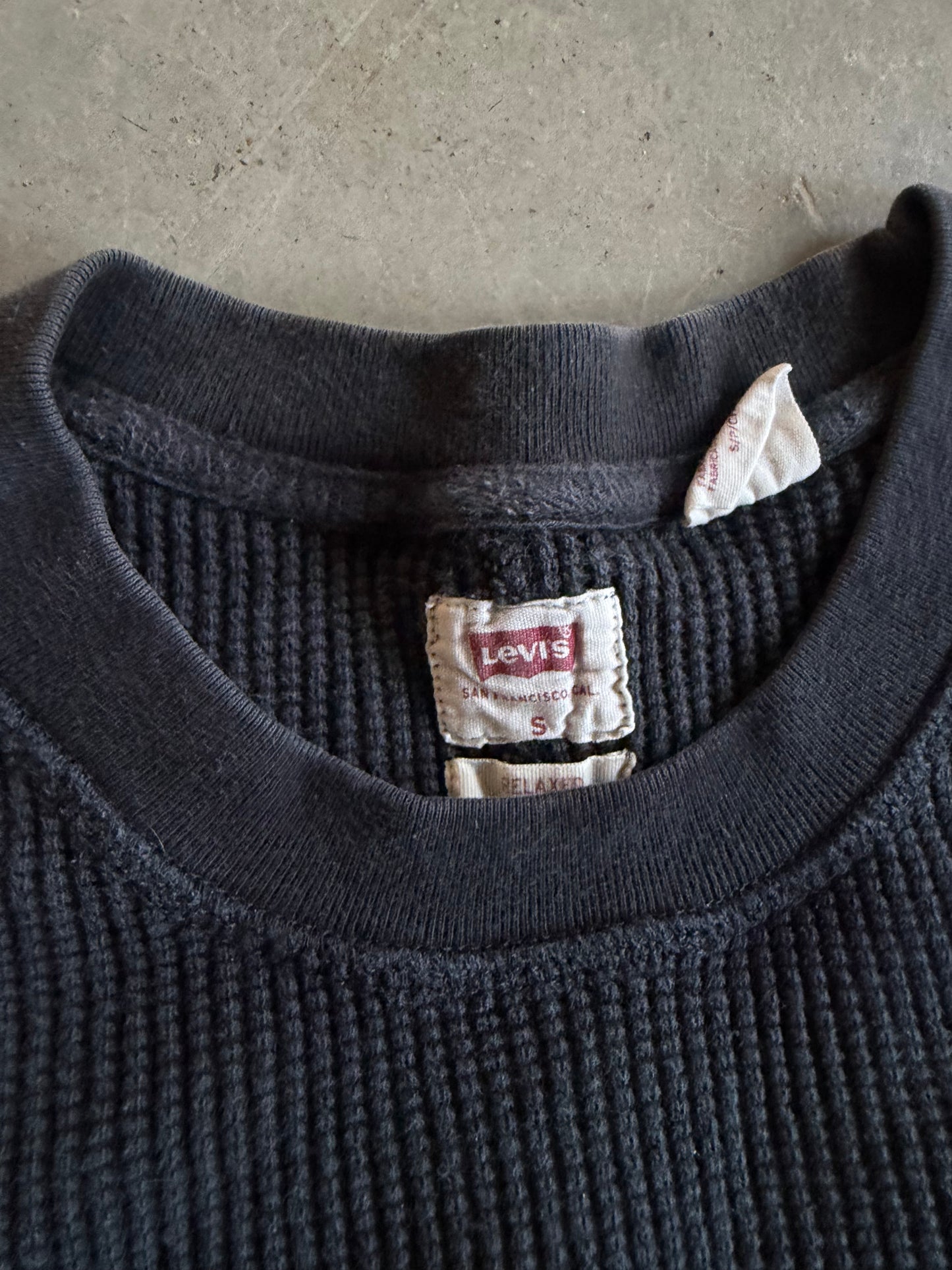 Levis Black Thermal Shirt Sz S