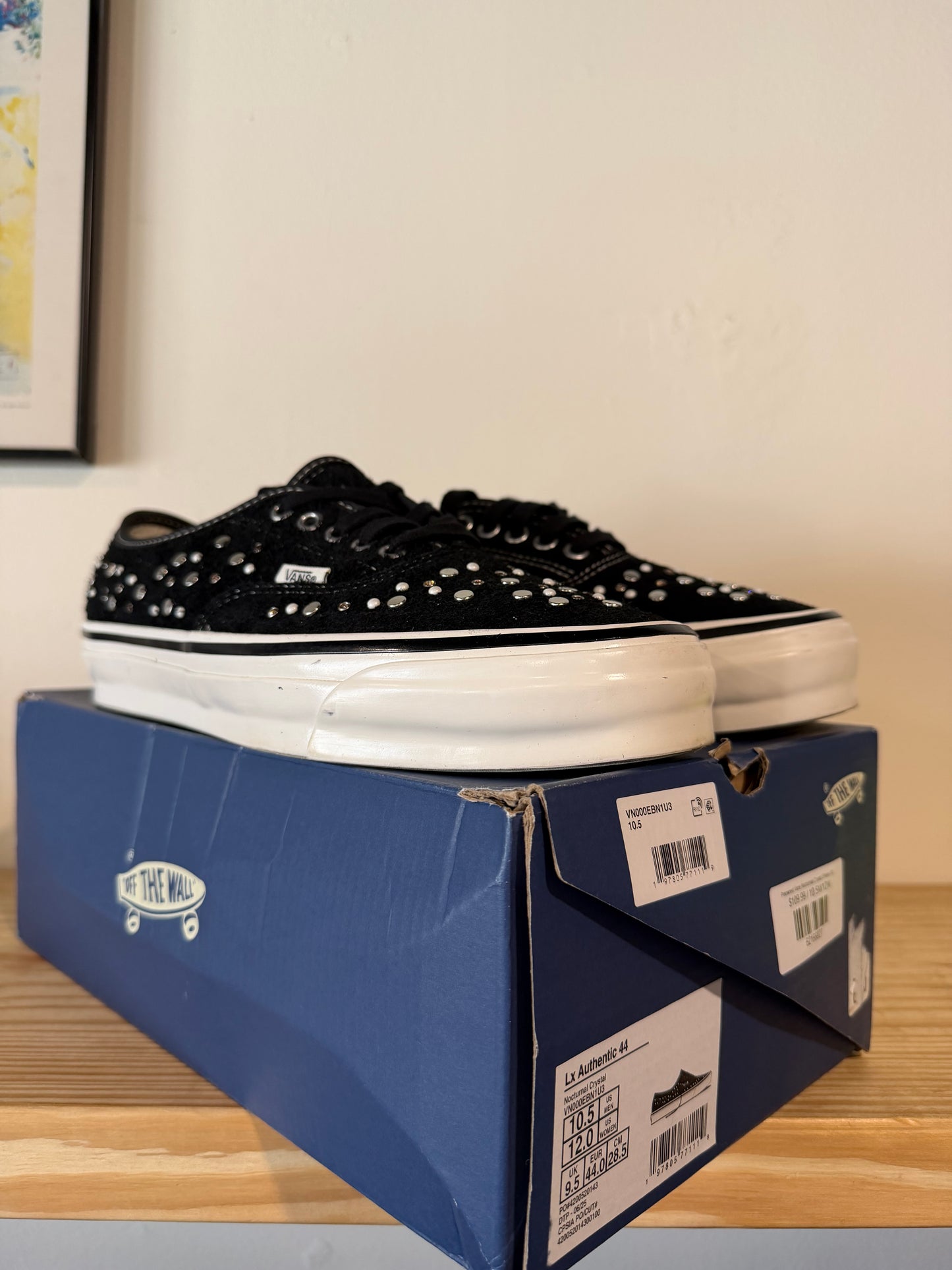 Preowned Vans Nocturnal Crystal Shoes Size 10.5M/12W