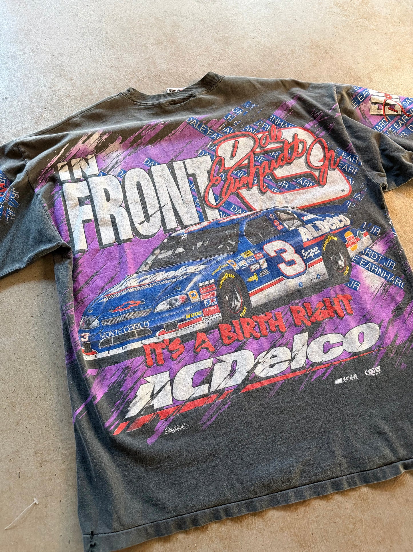 VTG Dale Earnhardt JR The Dominator All Over Print Tee Sz XL