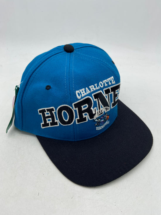 VTG Charlotte Hornets Starter Tri Panel Snapback Hat