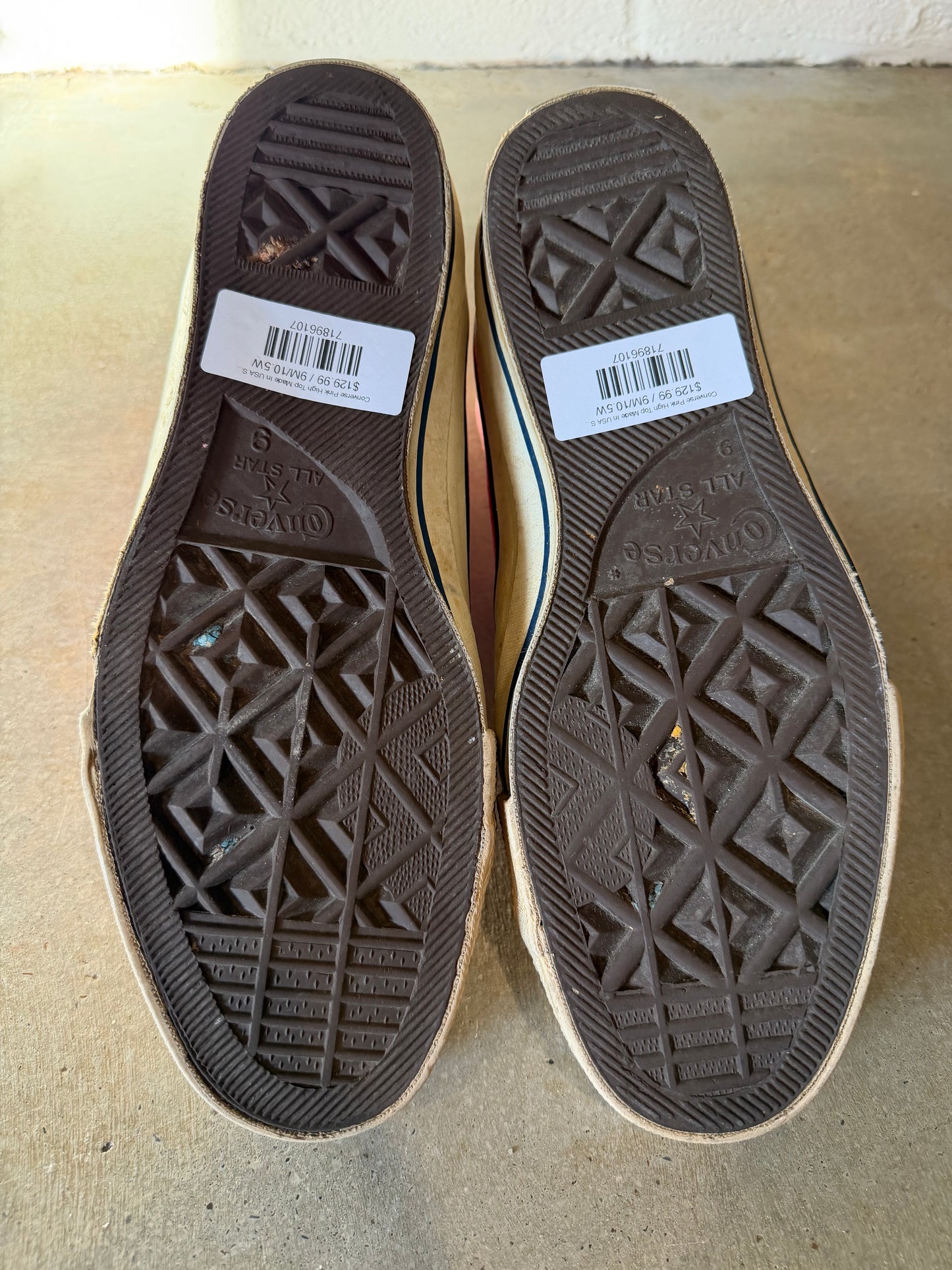 Vintage Converse Pink High Top Made In USA Sz 9M/10.5W