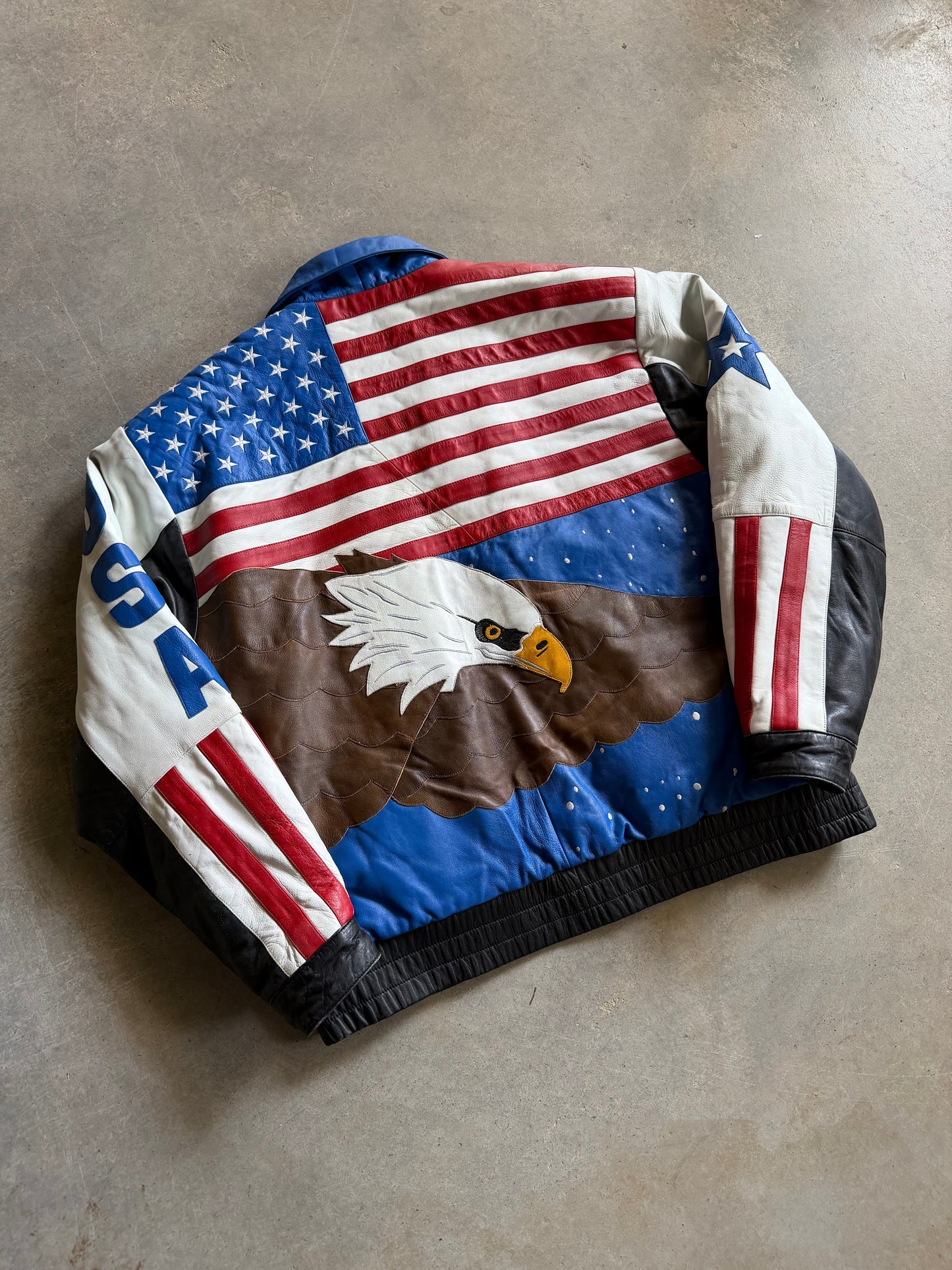 VTG USA Eagle MOB Leather Jacket Sz L/XL