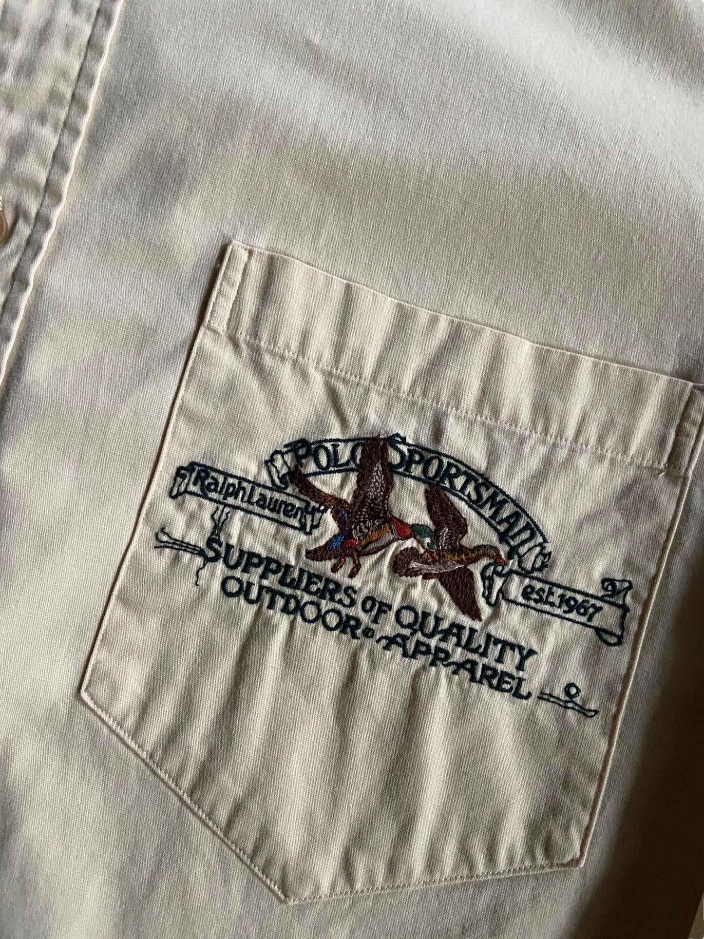 VTG Polo Ralph Lauren Sportsman Button Up Shirt Sz L/XL