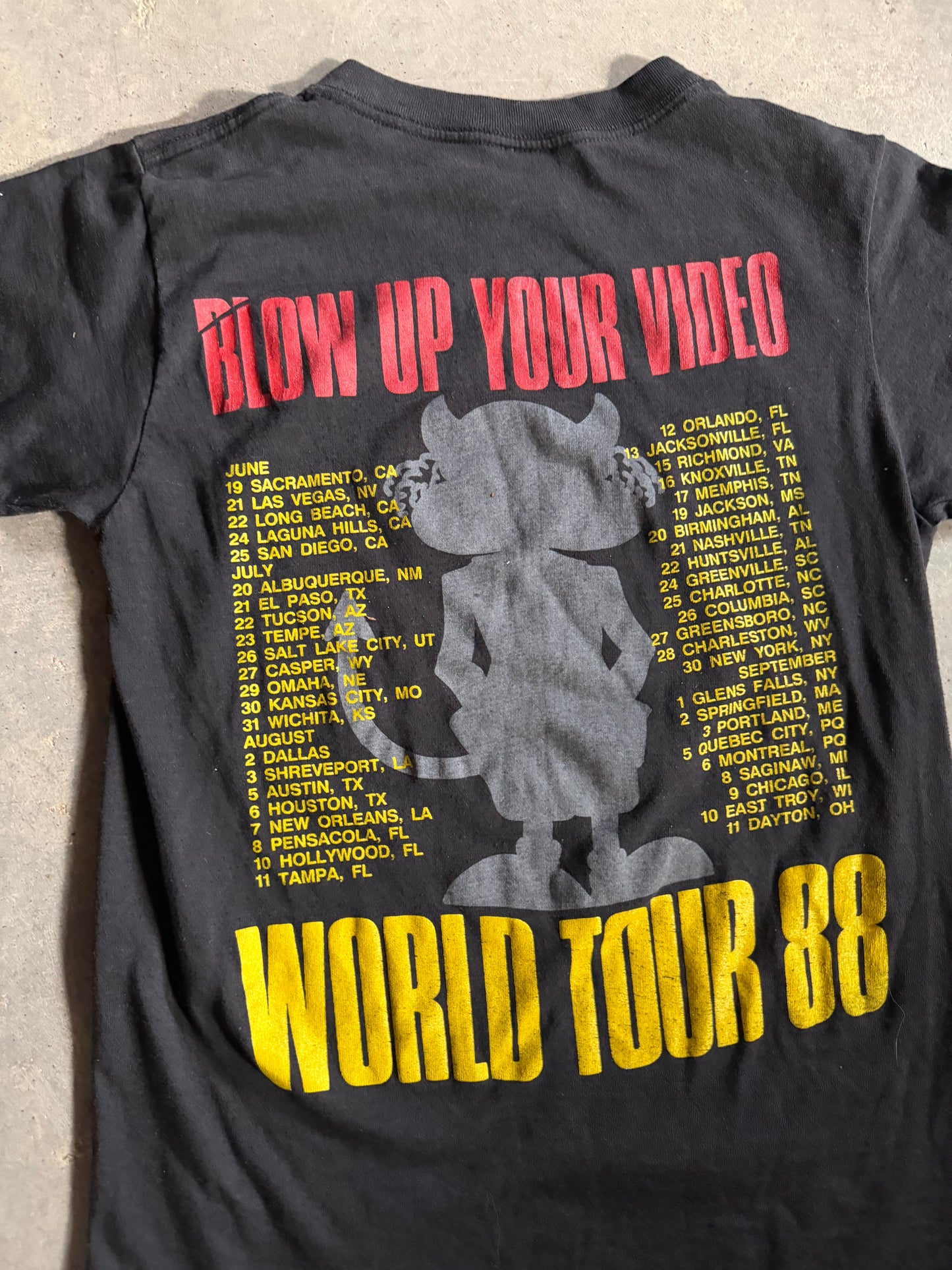 VTG AC/DC Blow Up Your Mind World Tour 1988 Tee Sz S