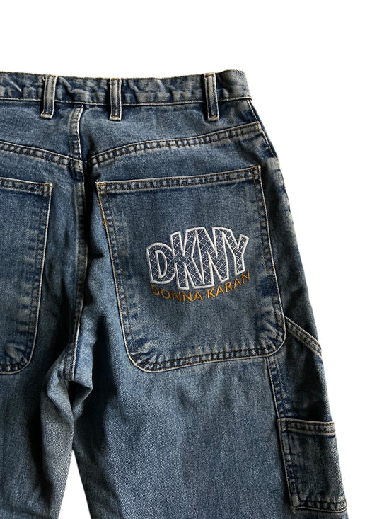 Y2K DKNY Donna Karan Denim Jeans Sz 32x28