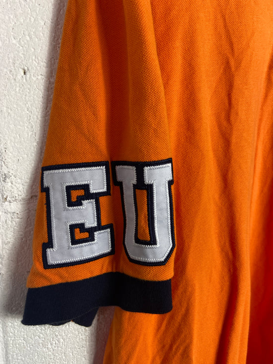 Y2K Ecko Unltd Orange Emblem Polo Shirt Sz XL