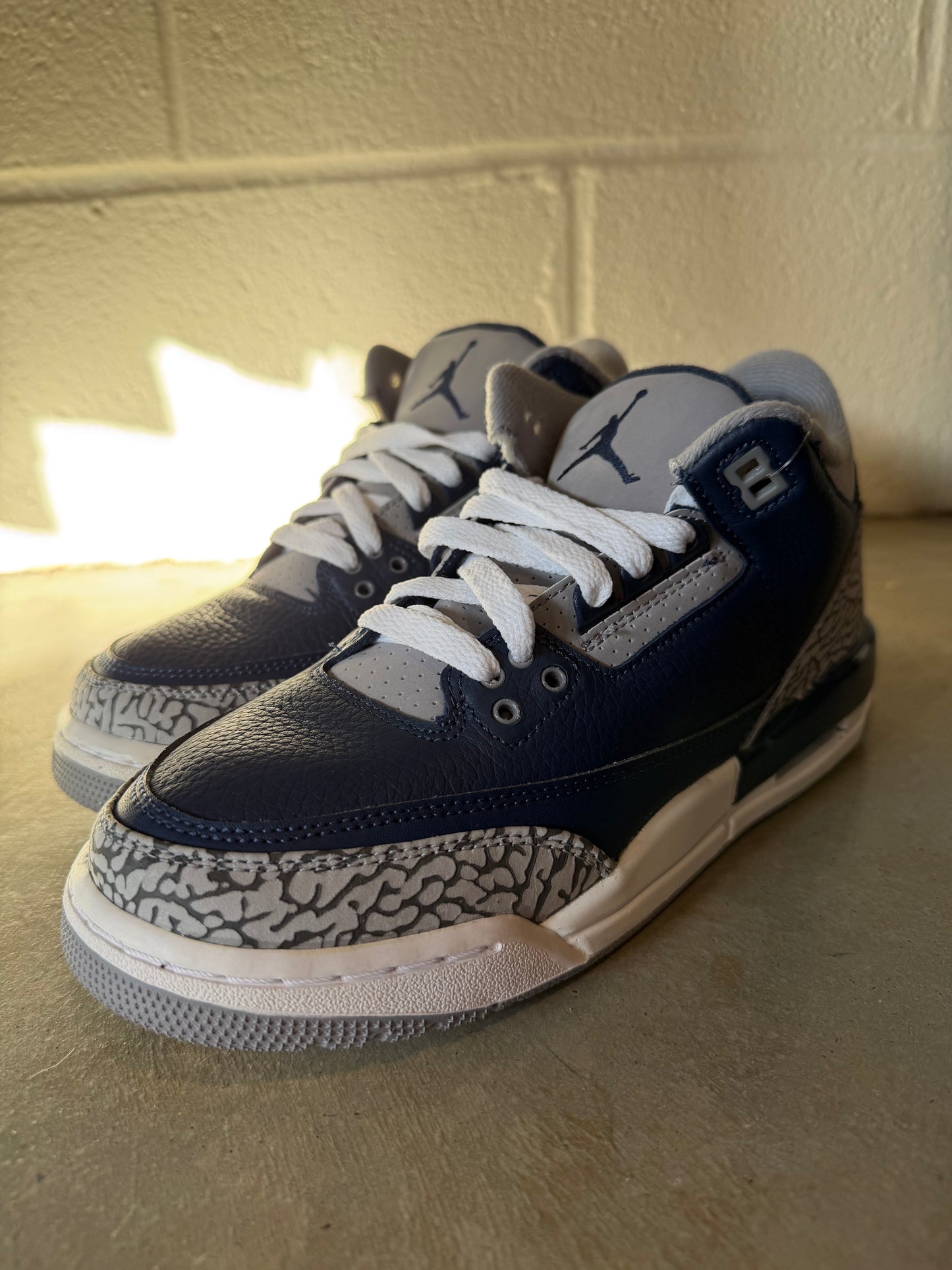 Preowned Air Jordan 3 Retro GS 'Georgetown' Sz 7y