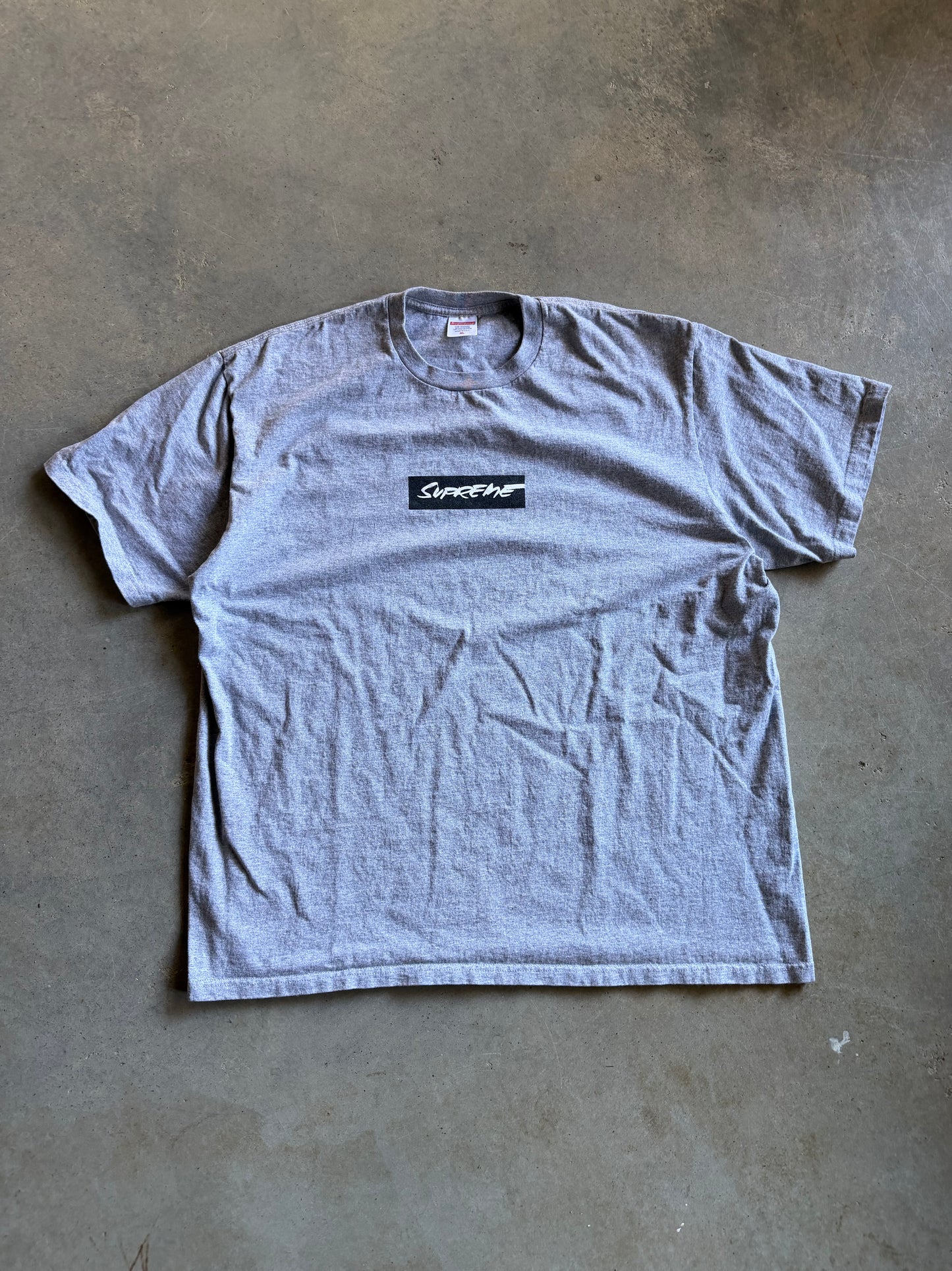 Supreme Futura Box Logo Gray Tee Sz XL